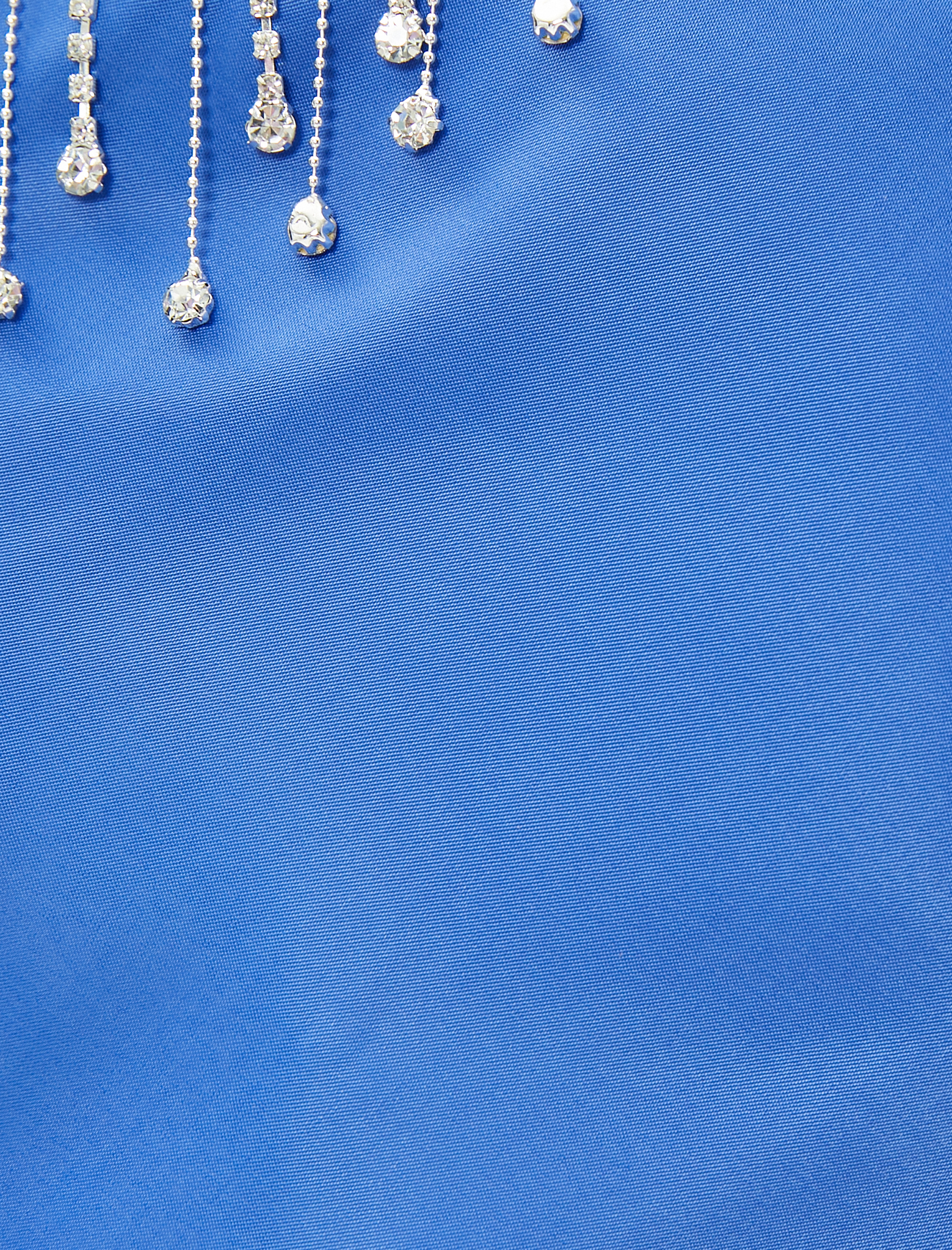   Saten Büstiyer Crop Parlak Taş İşlemeli İnce Askılı