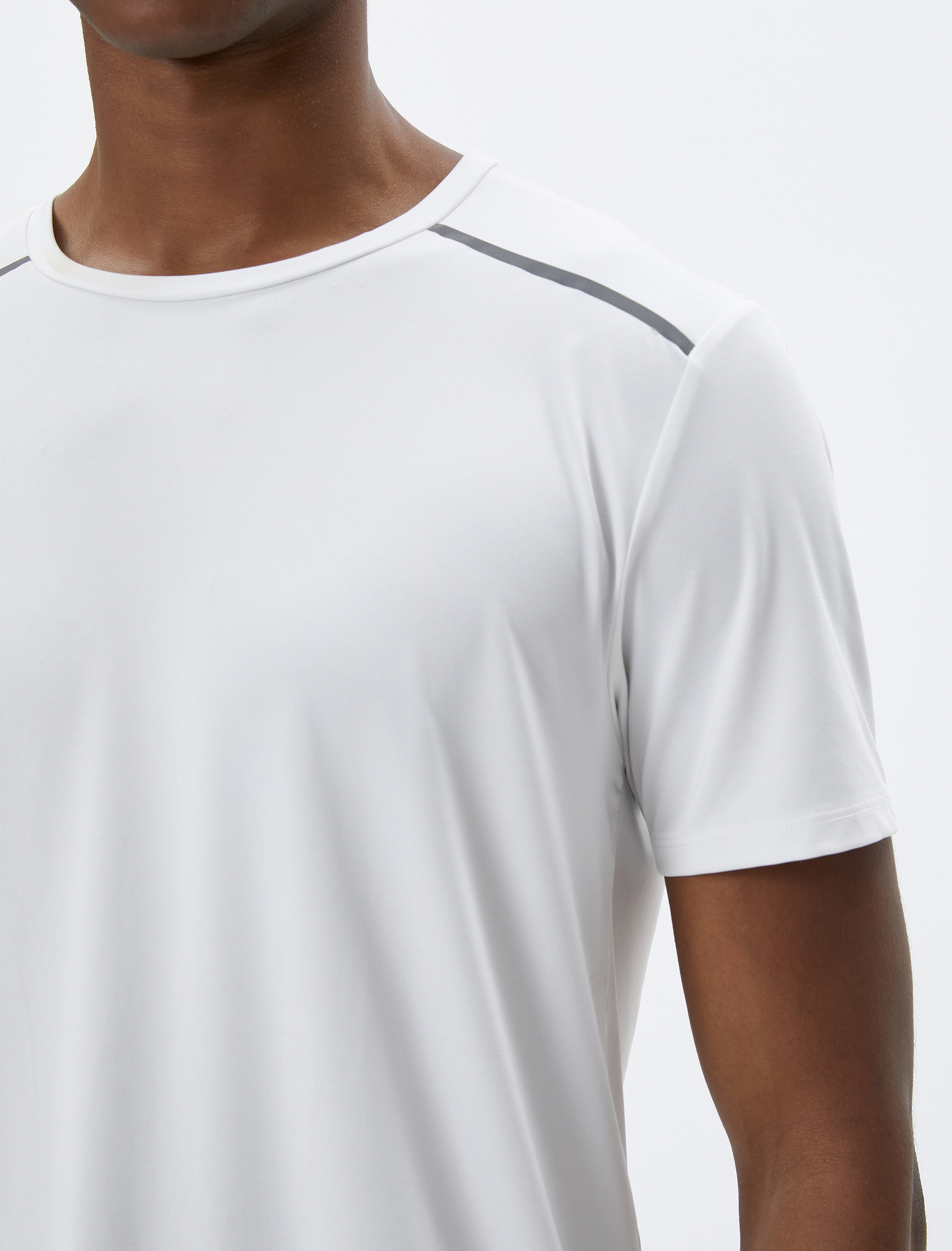   Spor Tişört Şerit Reflektörlü Bisiklet Yaka Kısa Kollu