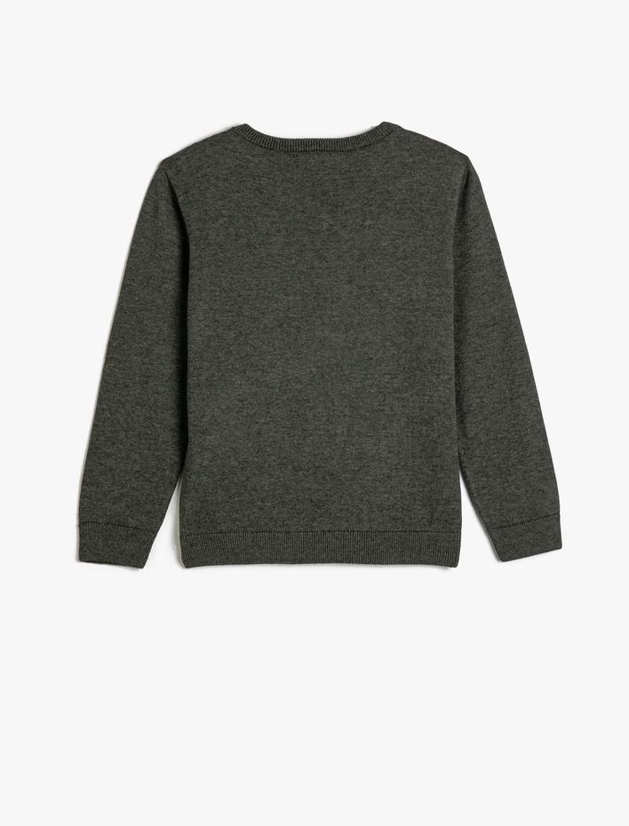 Erkek Çocuk Basic Kazak V Yaka Uzun Kollu Pamuklu