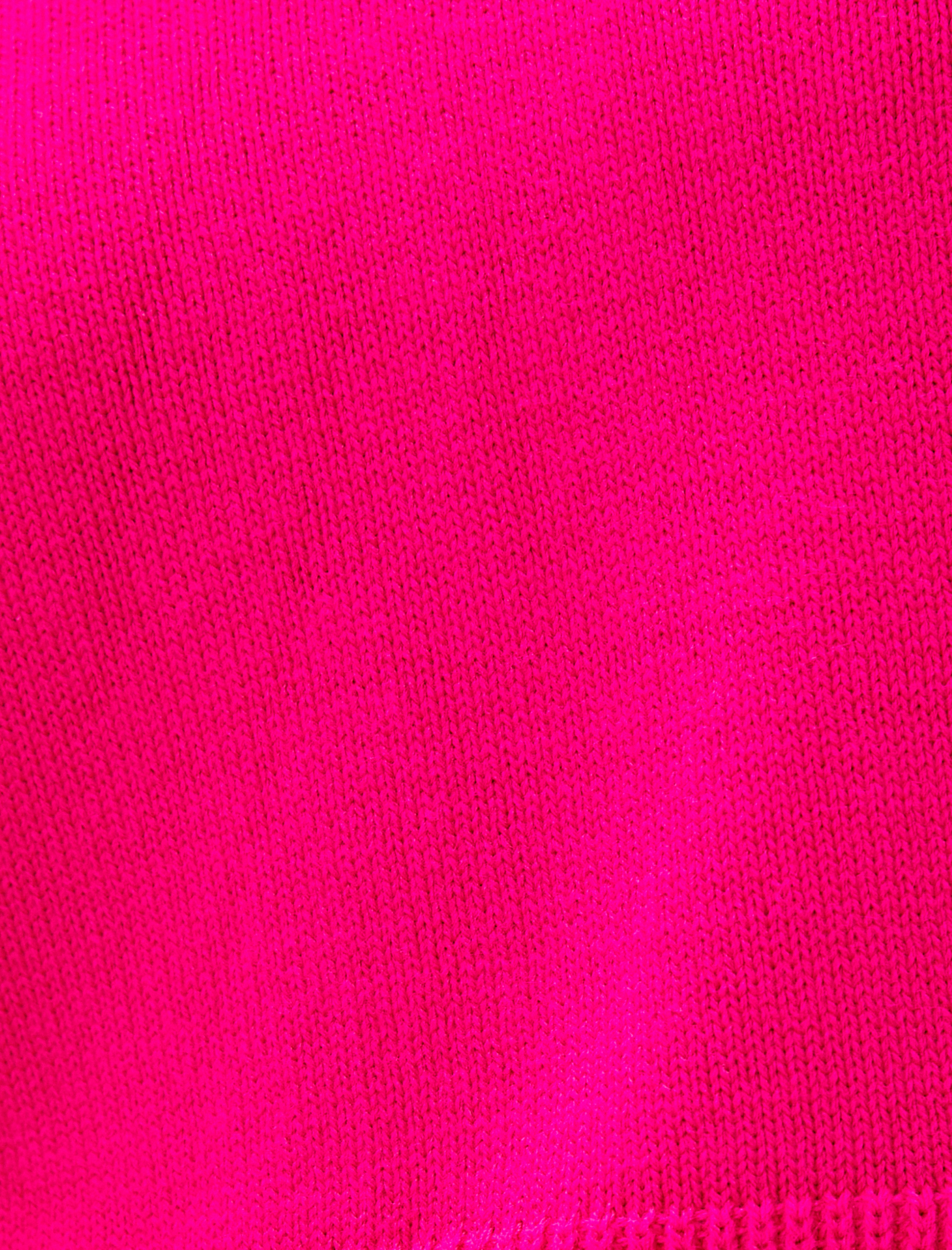   Crop Triko Kazak Dik Yaka Uzun Kollu Kaşmir Dokulu