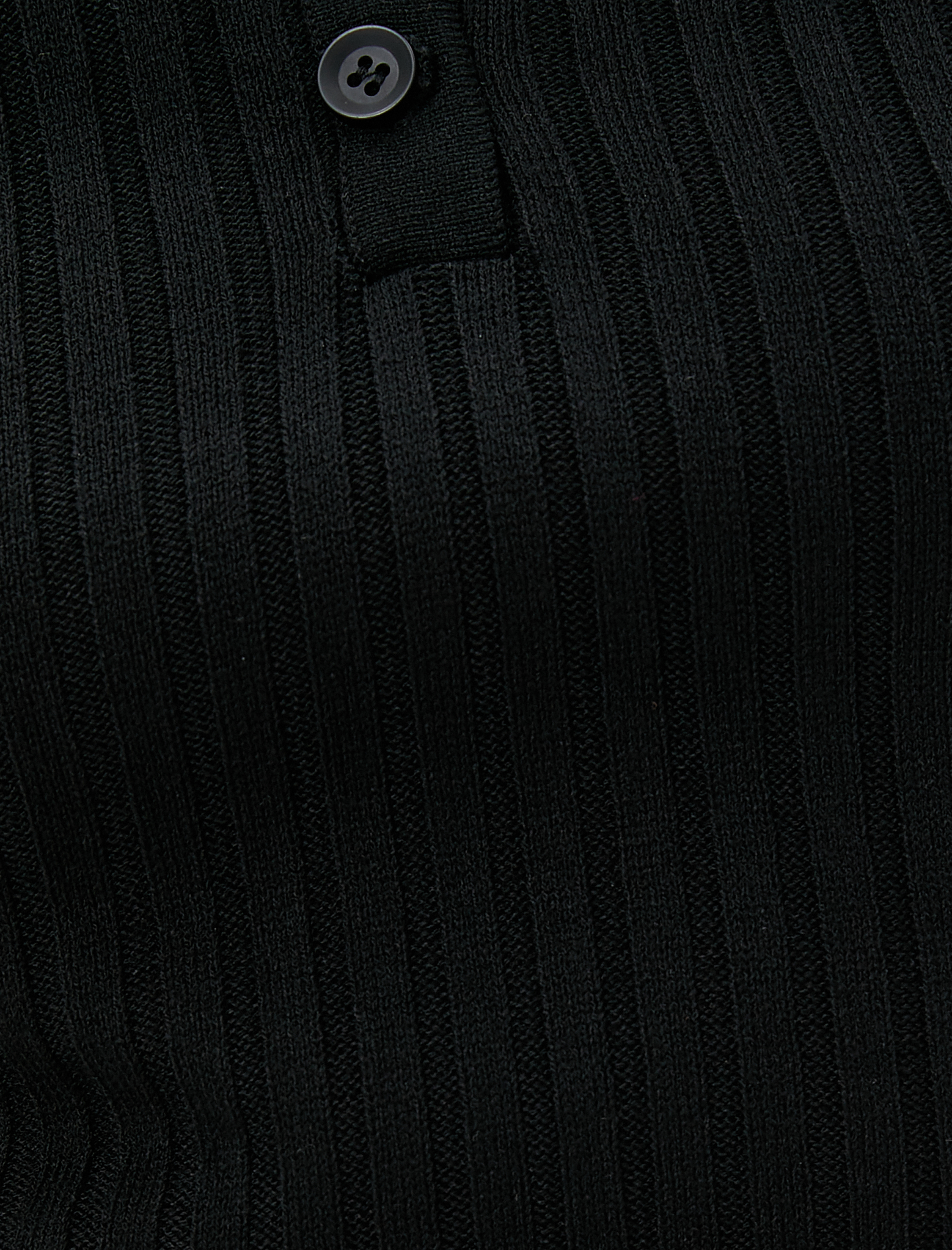   Polo Yaka Triko Kazak Düğmeli Kısa Kollu Kaşmir Dokulu