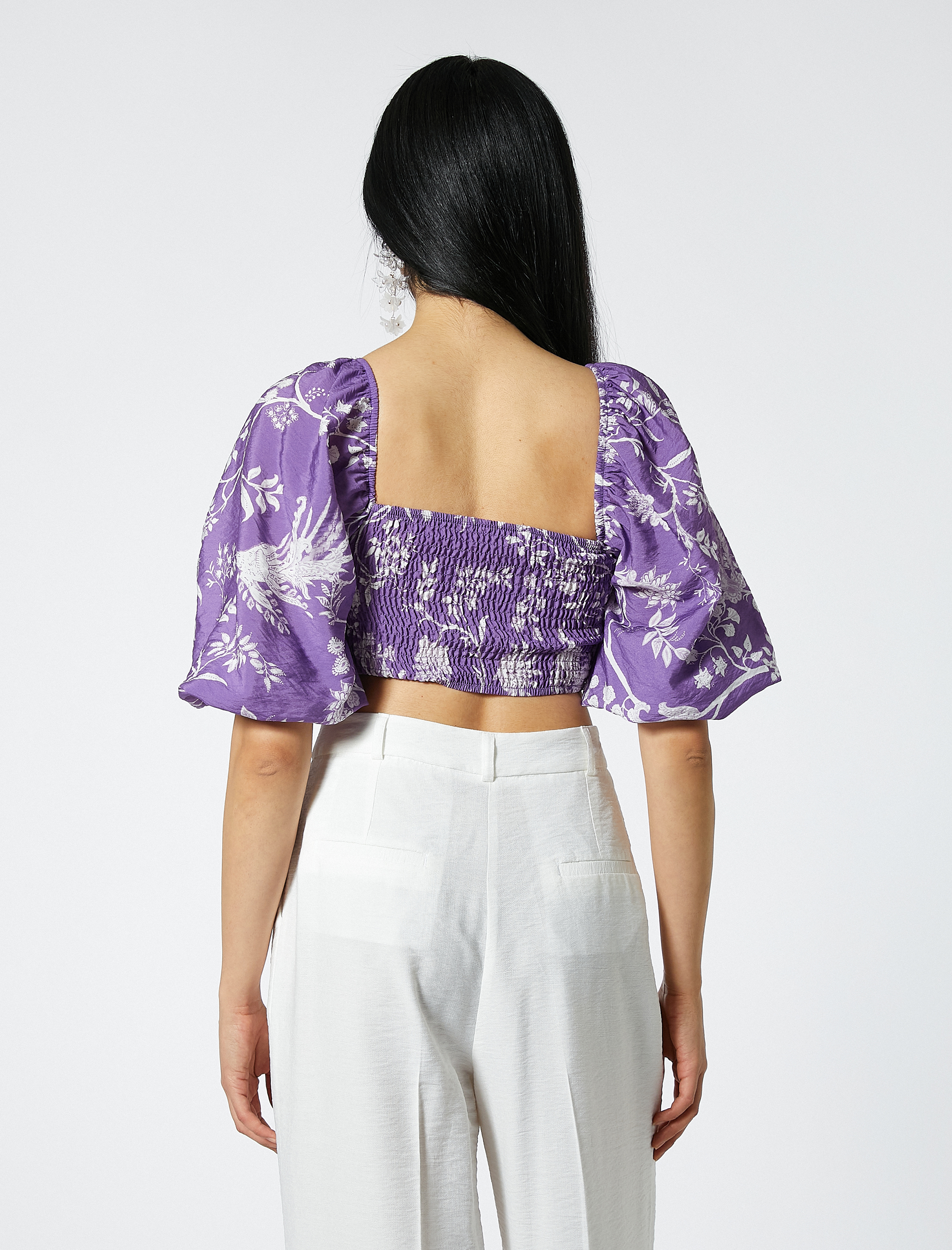   Crop Bluz Gipeli Balon Kol