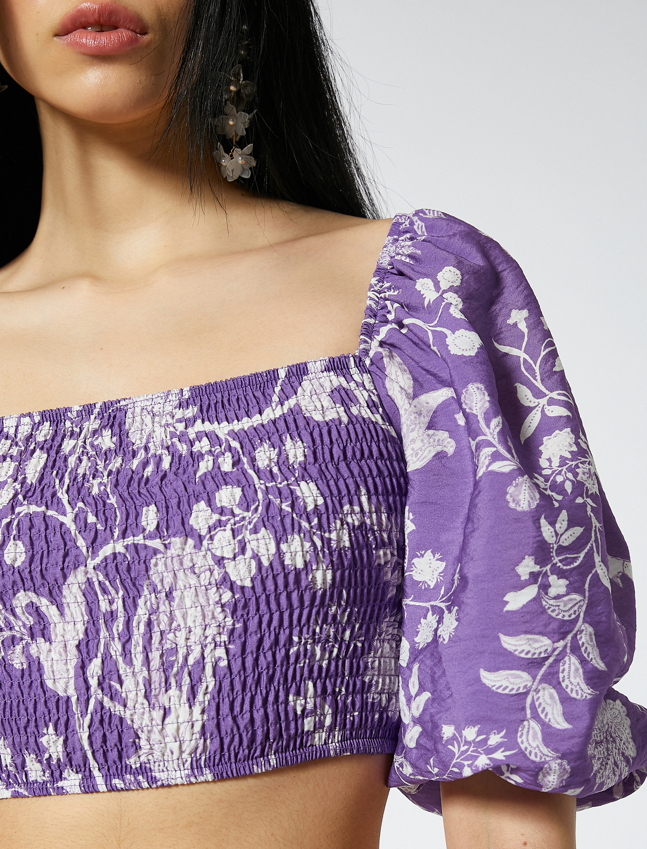   Crop Bluz Gipeli Balon Kol