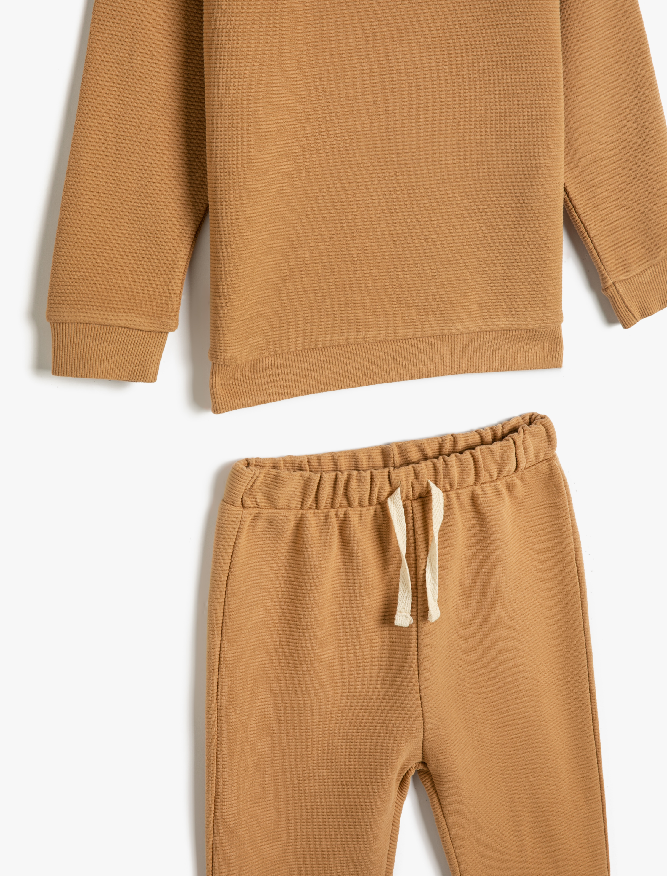  Erkek Bebek Eşofman Takımı 2'li Basic Pamuklu Sweatshirt ve Eşofman Altı