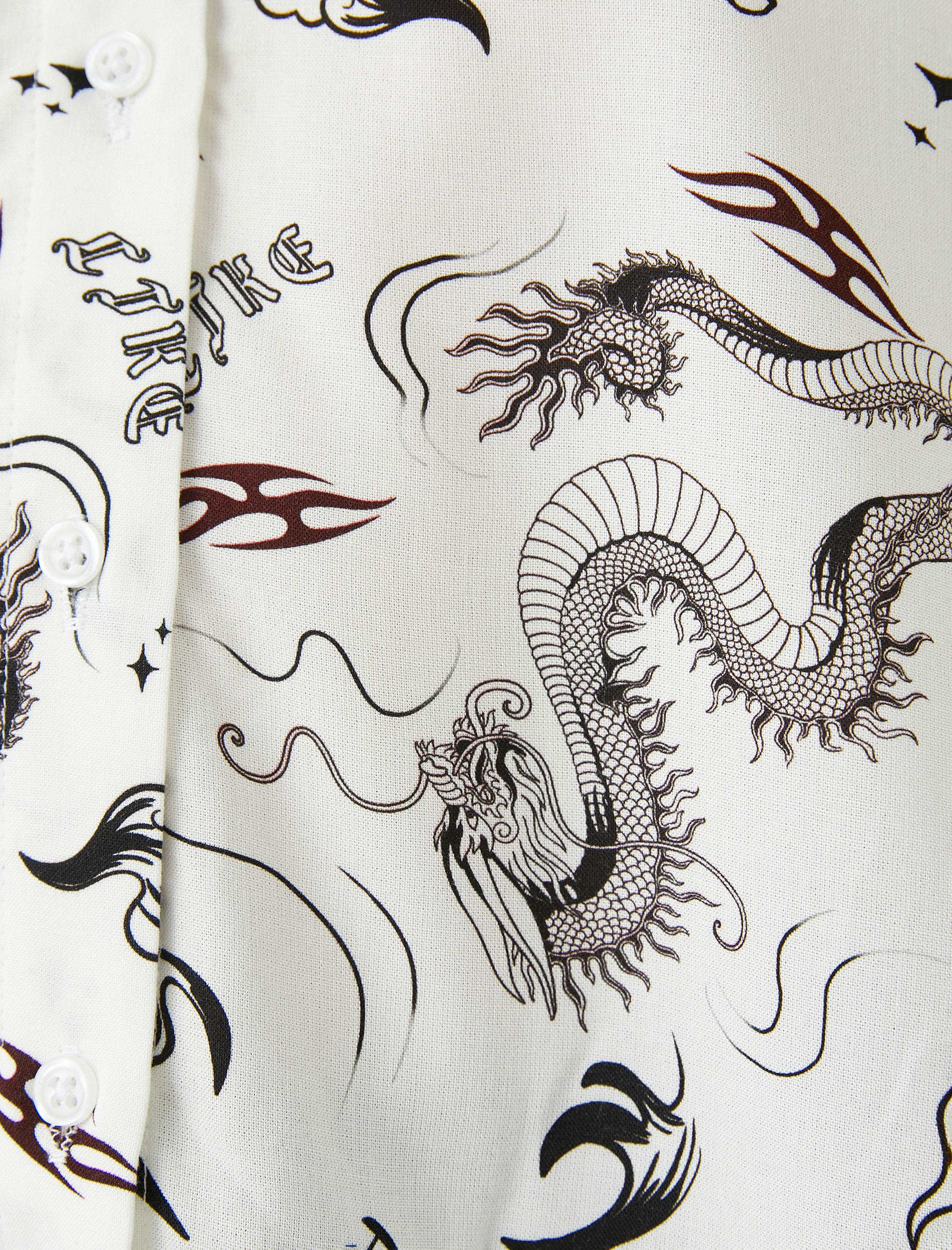   Kısa Kollu Gömlek Crop Viskon Baskılı Klasik Yaka Rahat Kesim