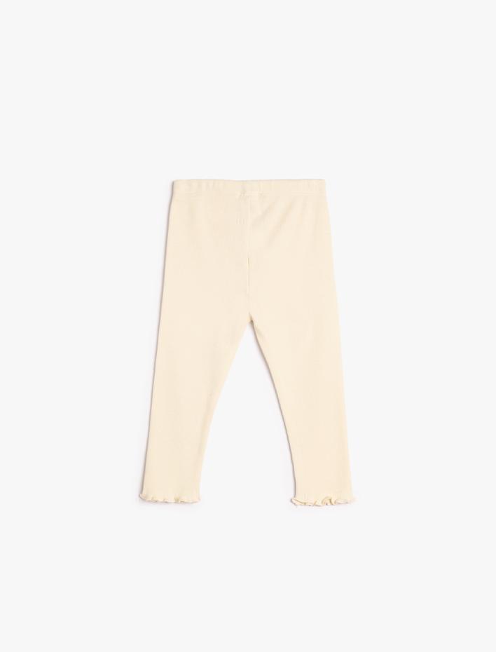 Kız Bebek Basic Tayt Kaşkorse Fırfırlı Beli Lastikli Pamuklu