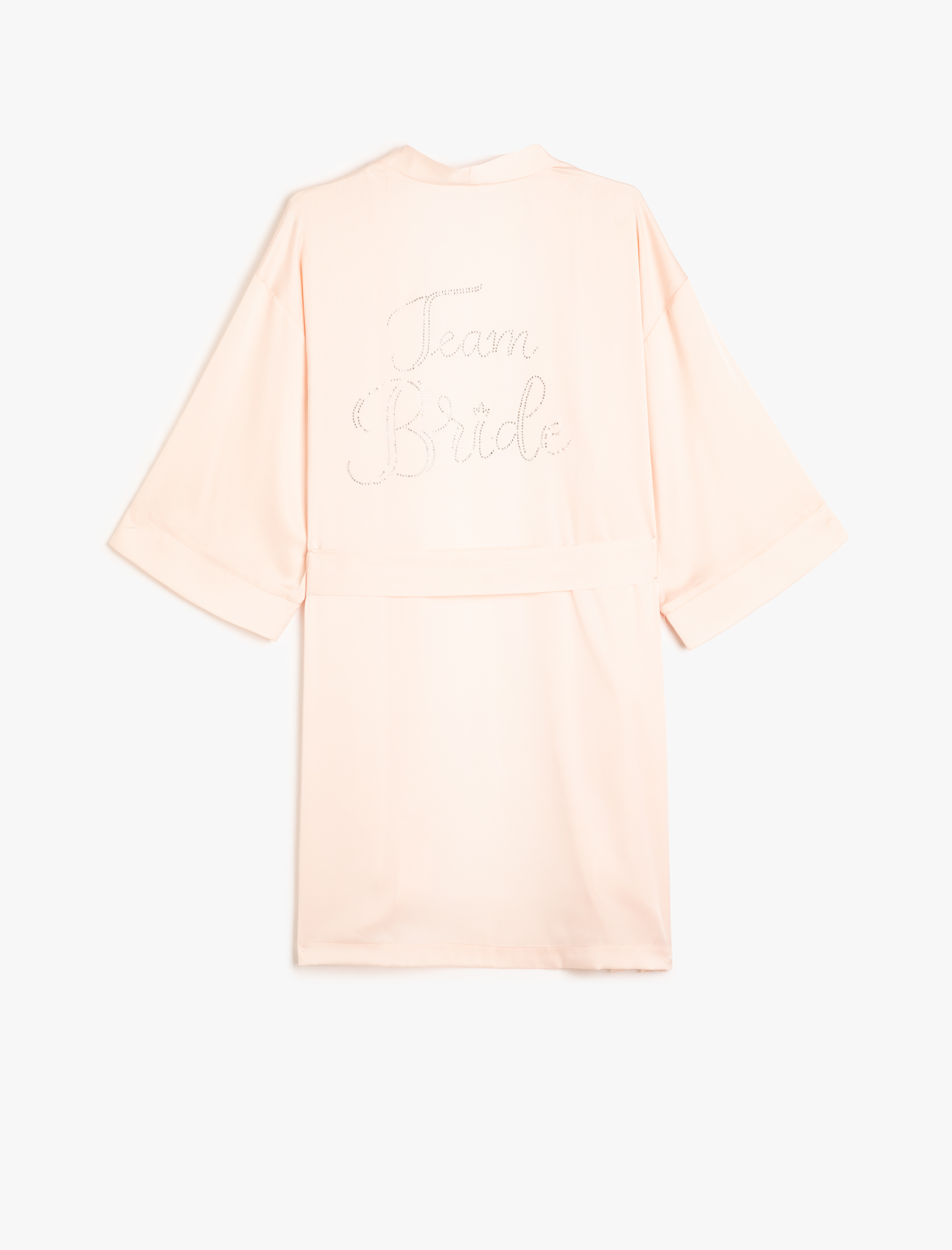   Bride Sabahlık Saten Kuşaklı Parlak Taşlı