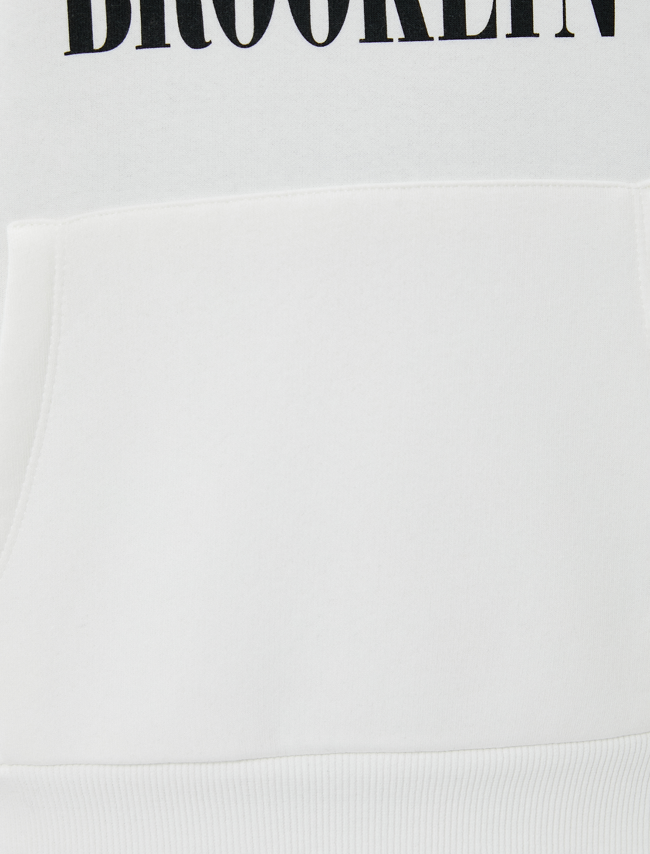   Şardonlu Kapüşonlu Sweatshirt Baskılı Kanguru Cepli Ribanalı Uzun Kollu