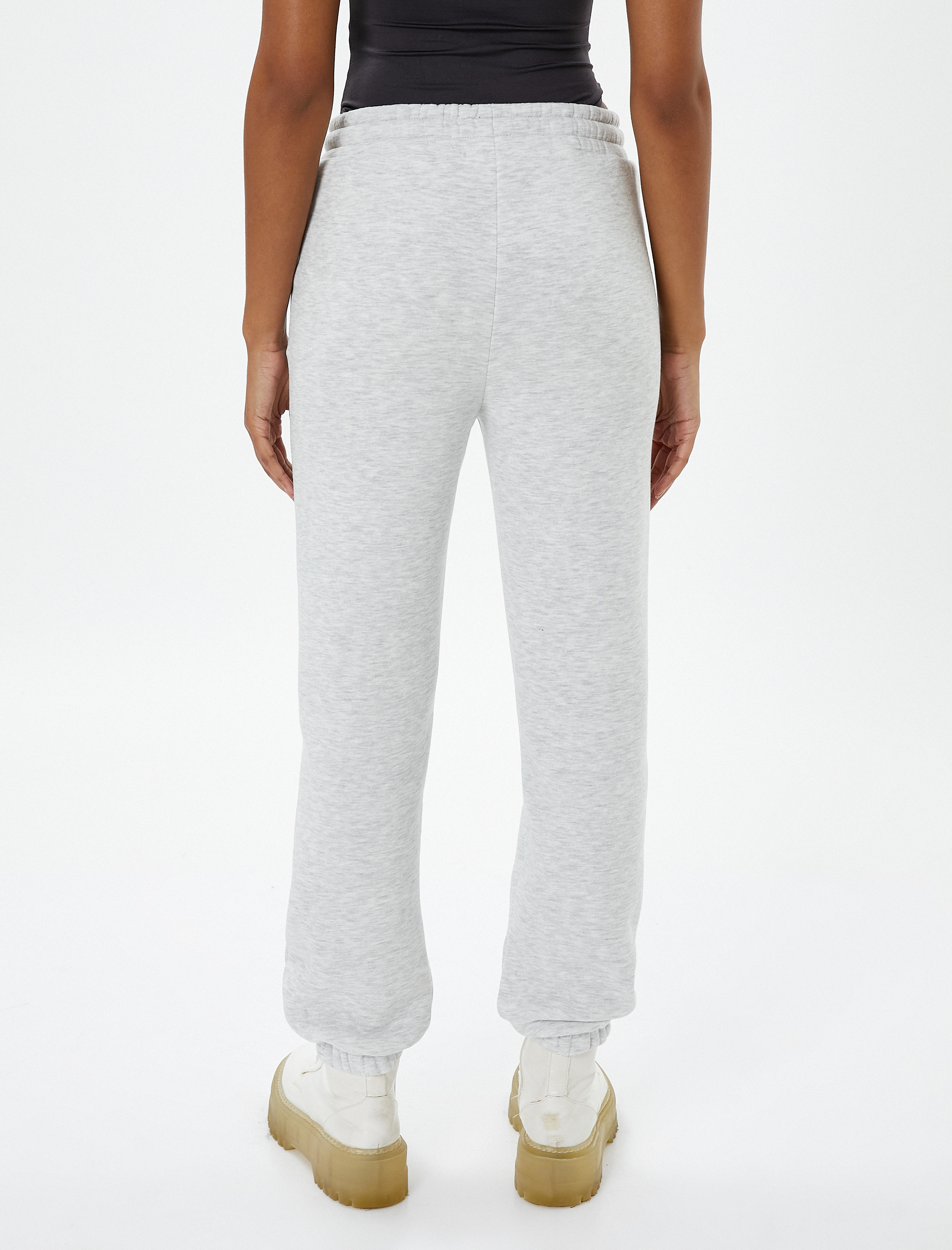   Şardonlu Jogger Eşofman Altı Beli Lastikli Bağcıklı Cep Detaylı