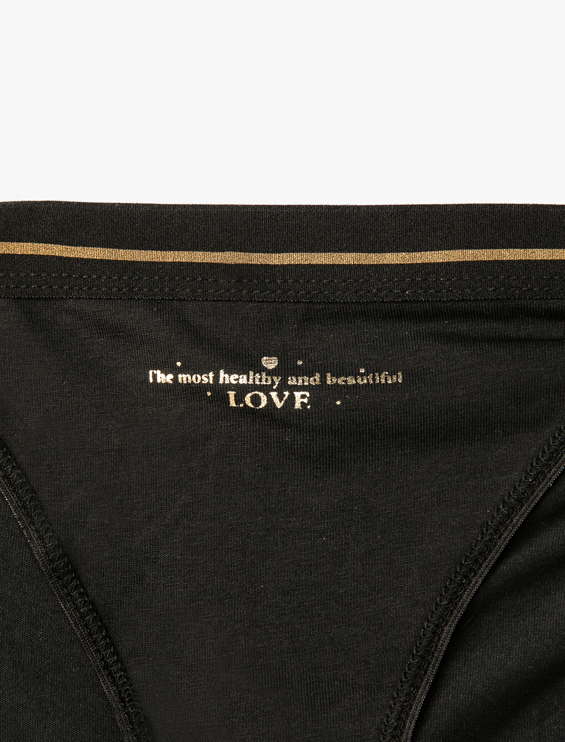   Brazilian Külot Slogan Baskılı Ribanalı Çizgi Detaylı