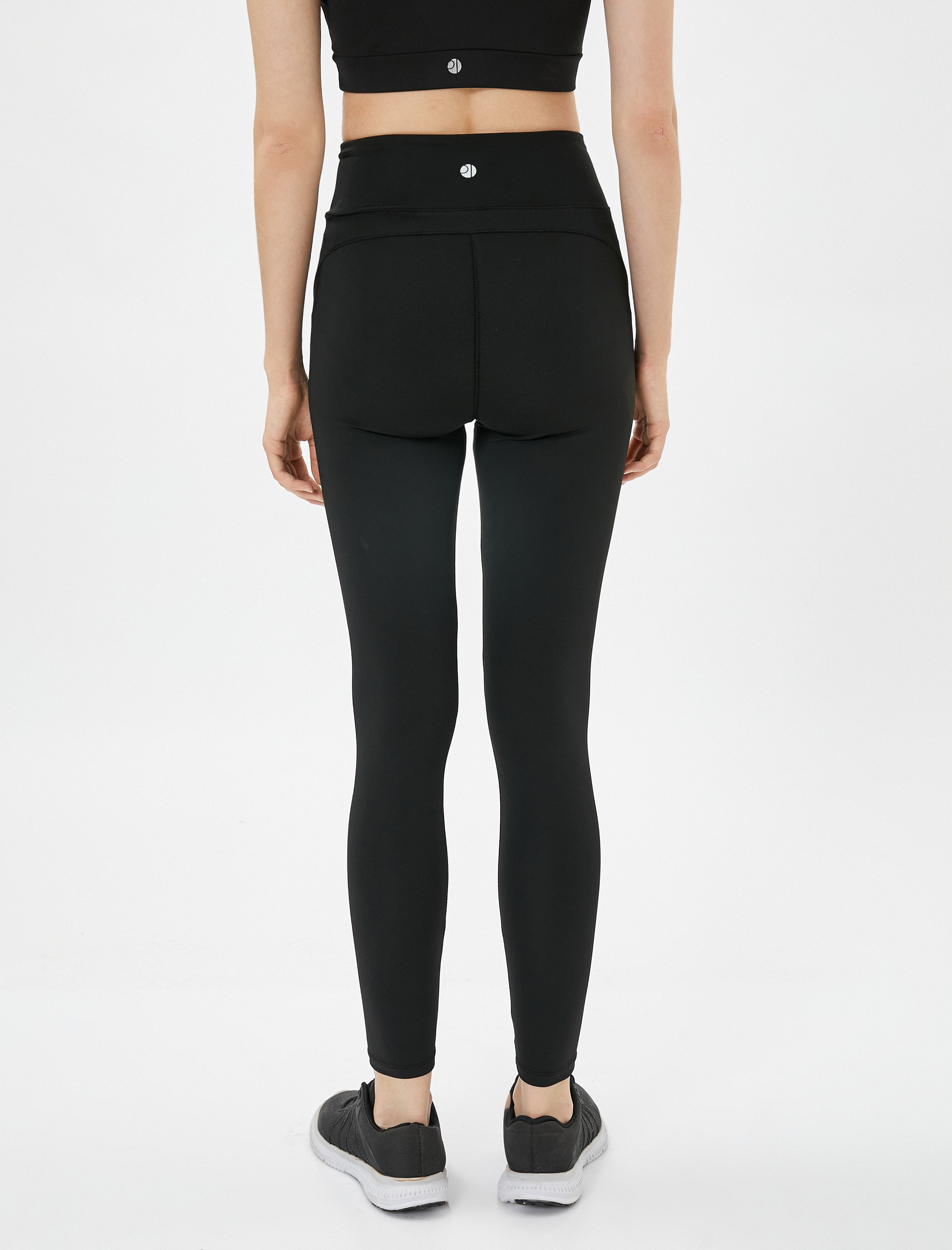   Dikiş Detaylı Spor Tayt Normal Bel