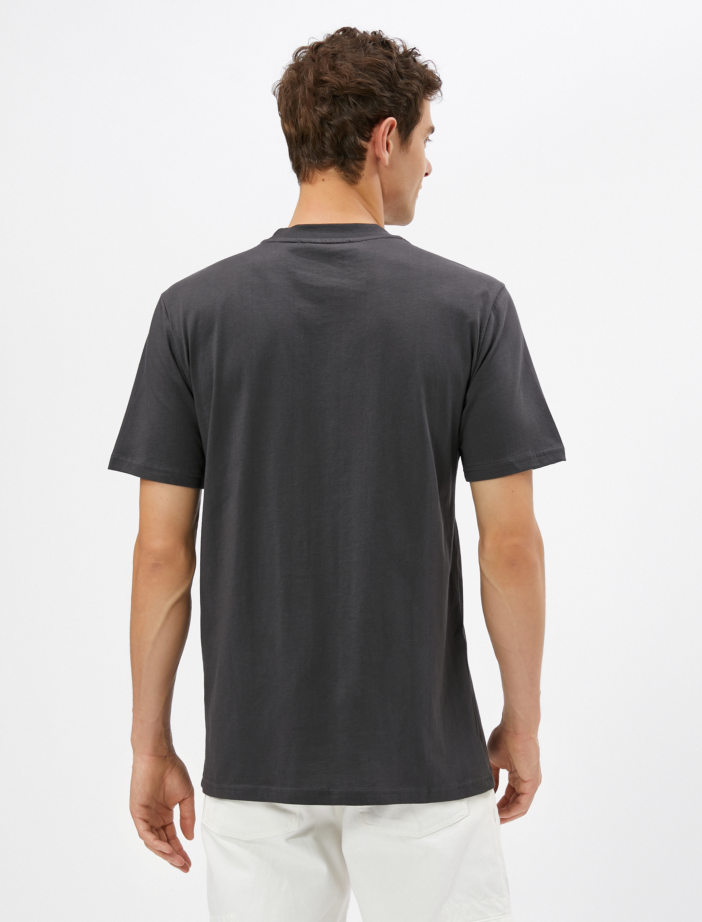   Basic Tişört Slim Fit Bisiklet Yaka Pamuklu