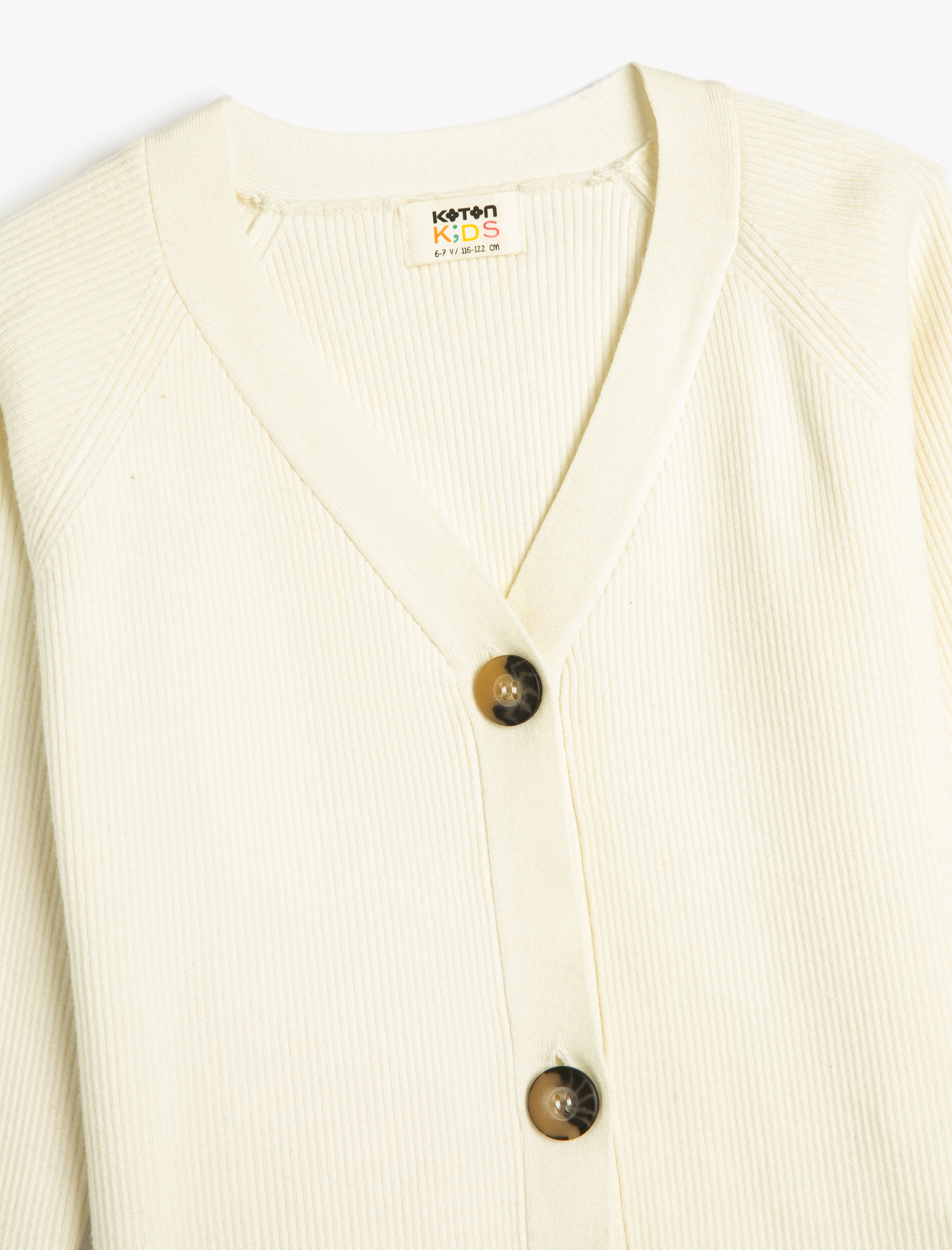  Kız Çocuk Hırka Triko V Yaka Düğmeli Kaşkorse