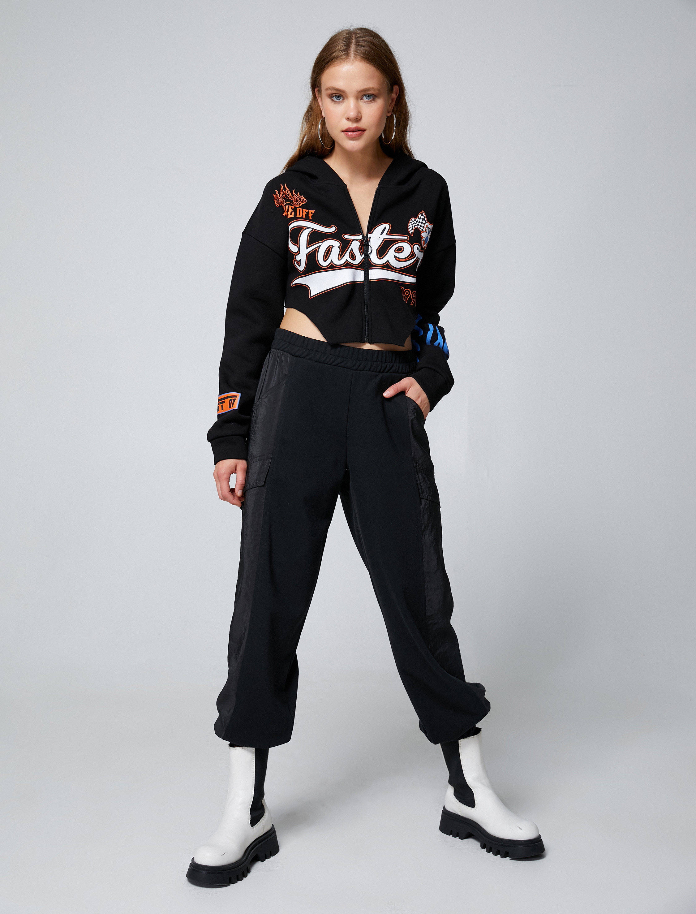   Jogger Eşofman Altı Kargo Cep Detaylı Beli Lastikli