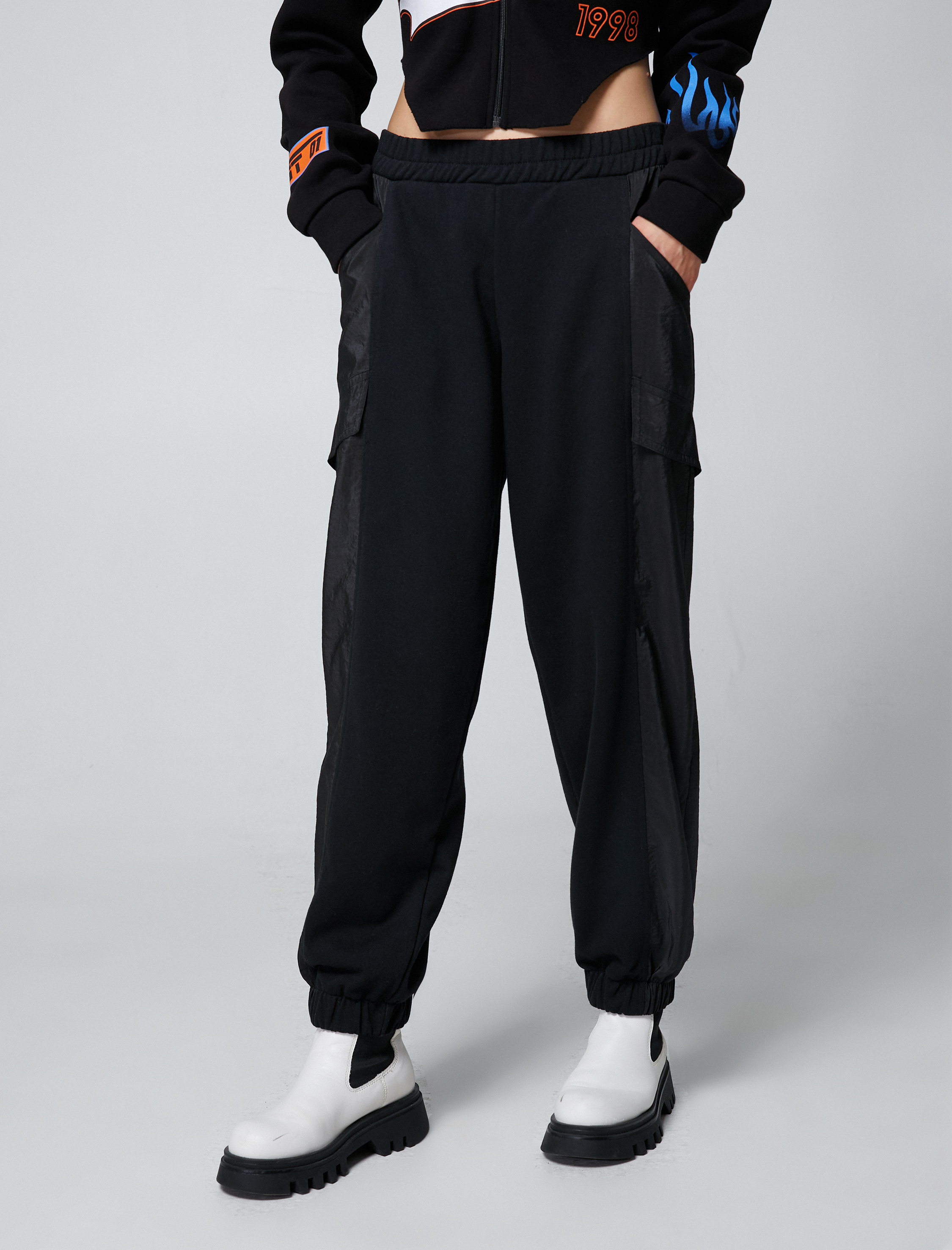   Jogger Eşofman Altı Kargo Cep Detaylı Beli Lastikli