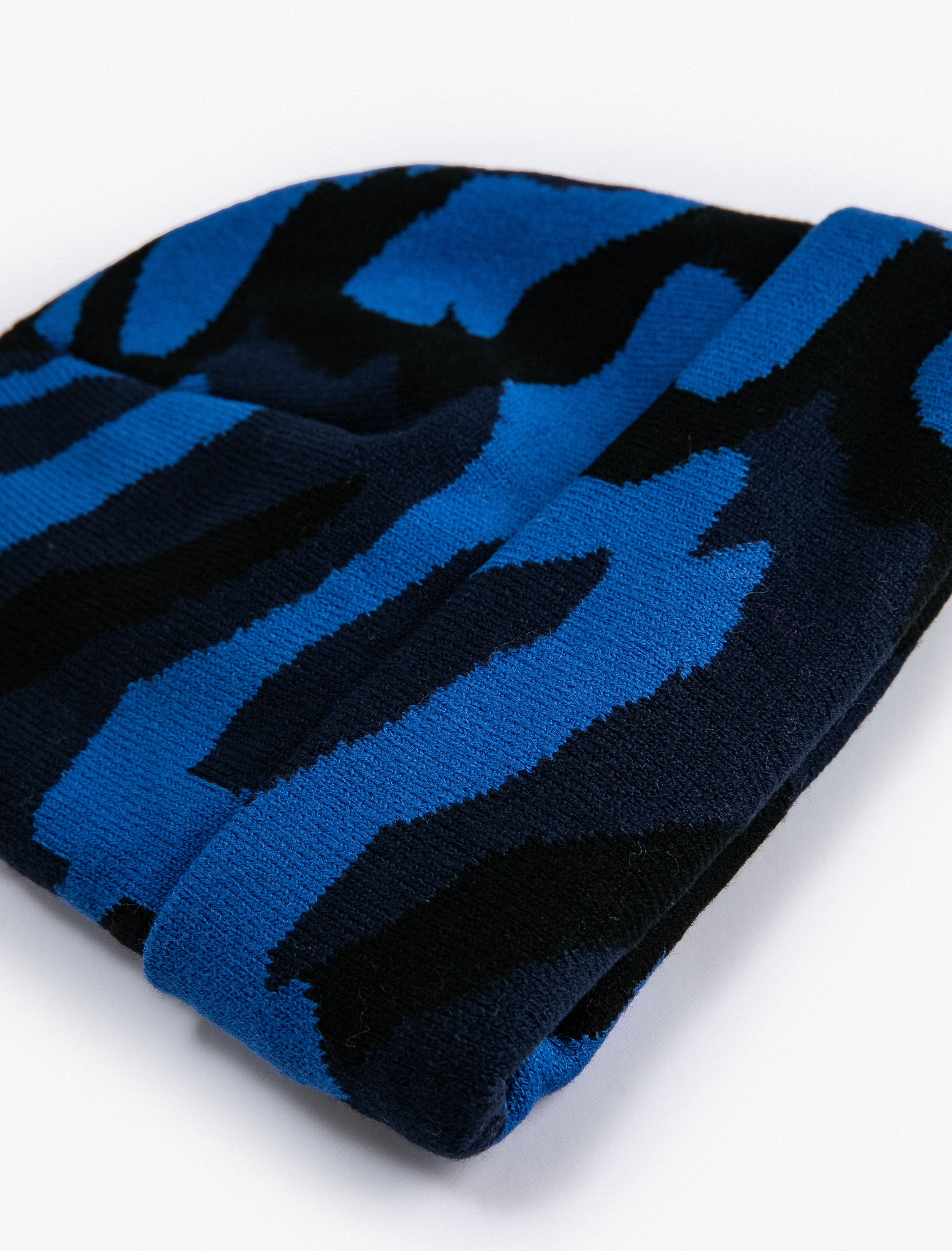 Erkek Kamuflaj Bere Örgü Katlama Detaylı Çok Renkli