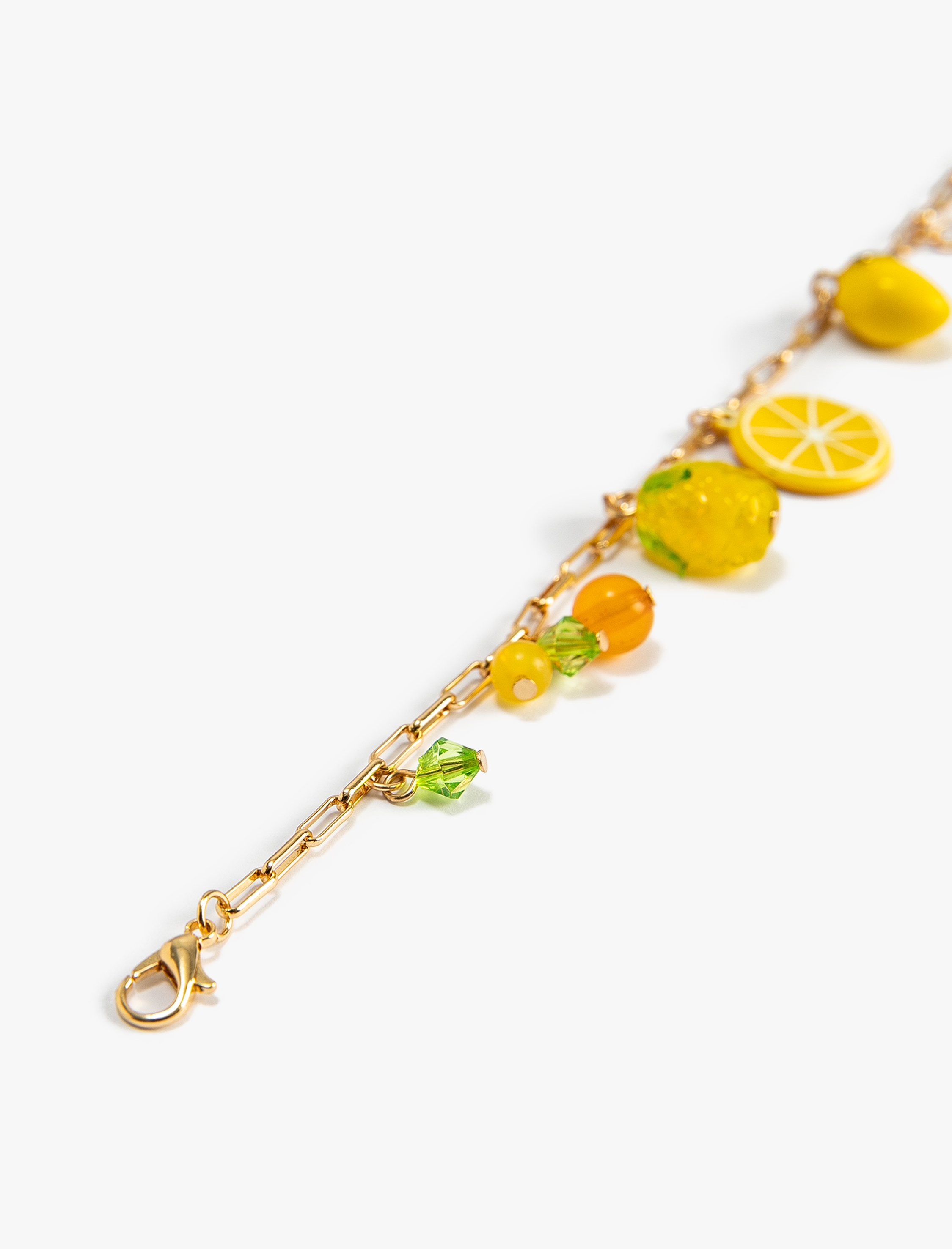  Kadın Zincir Bileklik Limon Charm Detaylı Sallantılı