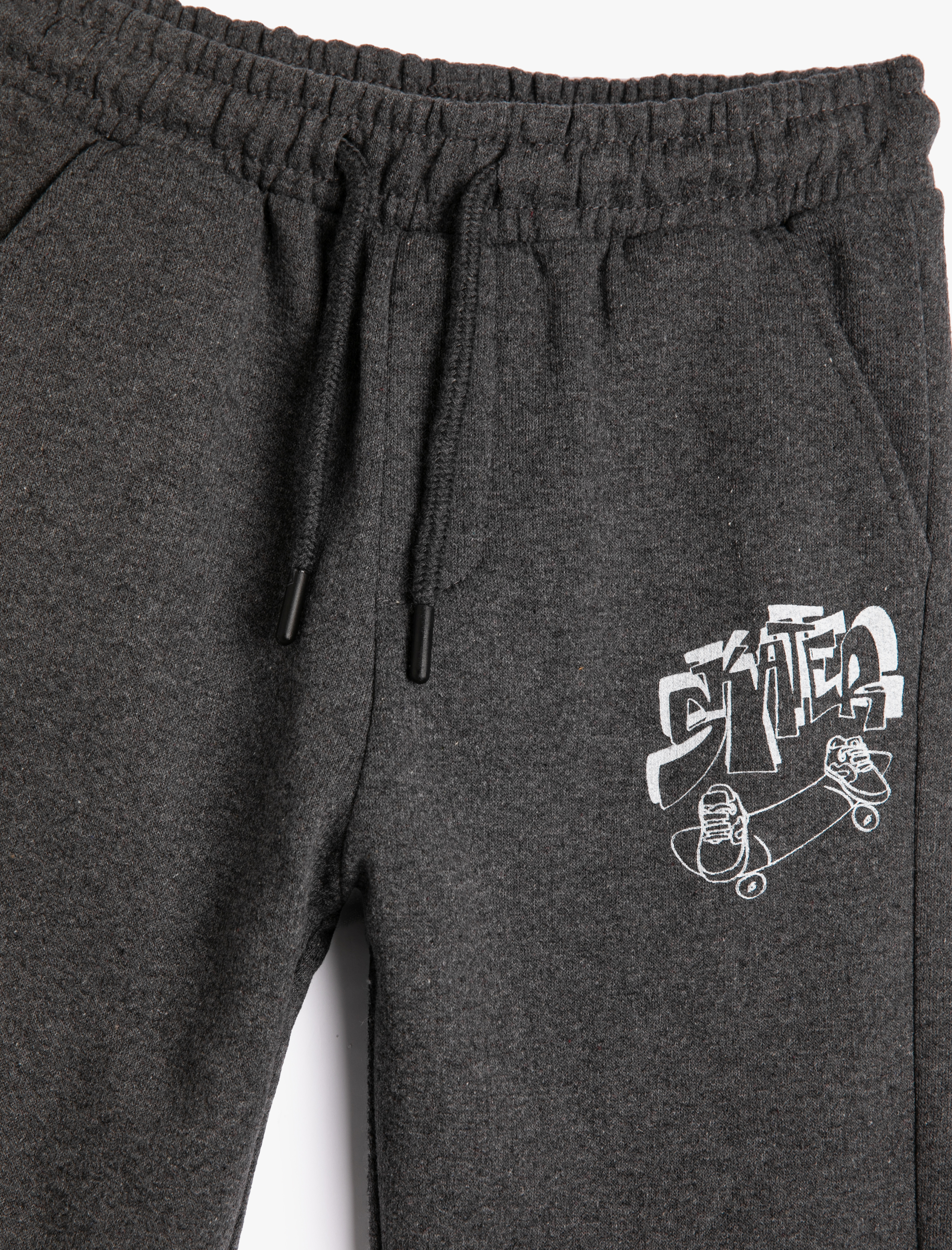  Erkek Çocuk Jogger Eşofman Altı Cepli Beli Bağlamalı Baskı Detaylı