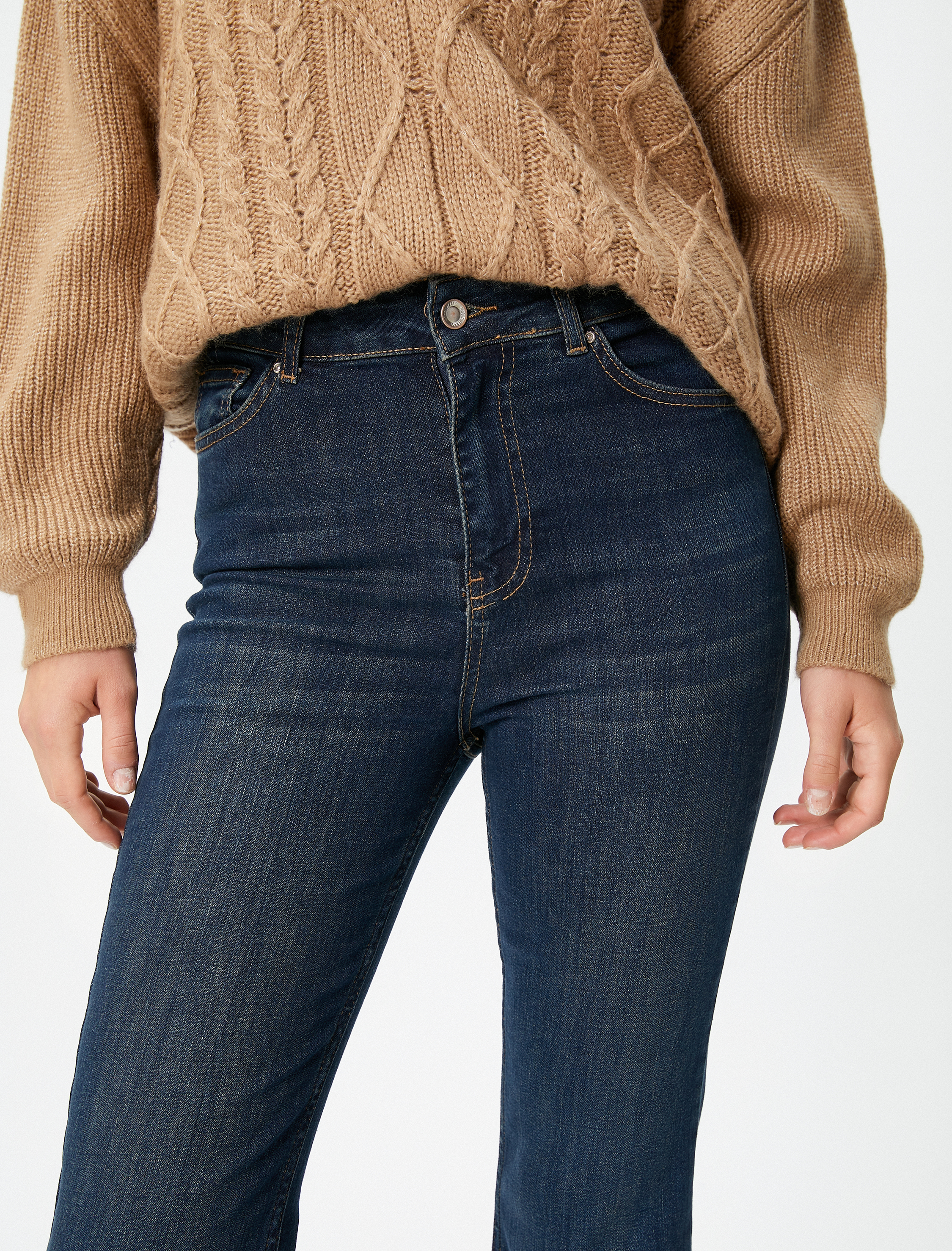   İspanyol Kot Pantolon Normal Bel - Flare Jean