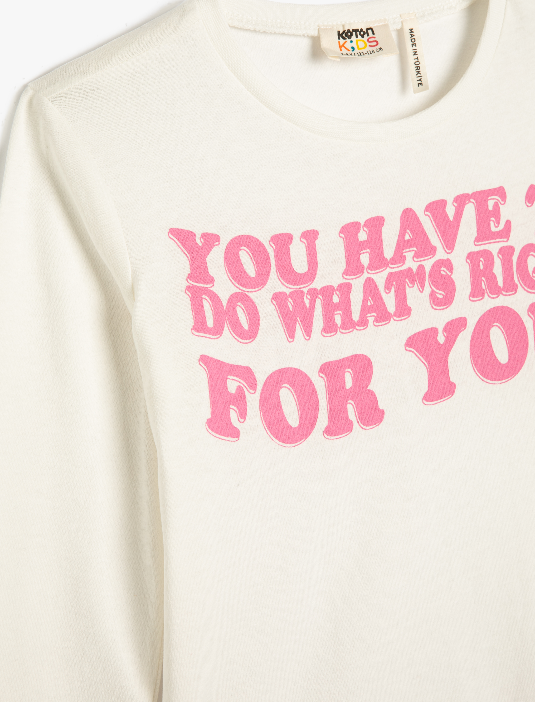  Kız Çocuk Tişört Uzun Kollu Bisiklet Yaka Pamuklu Baskılı