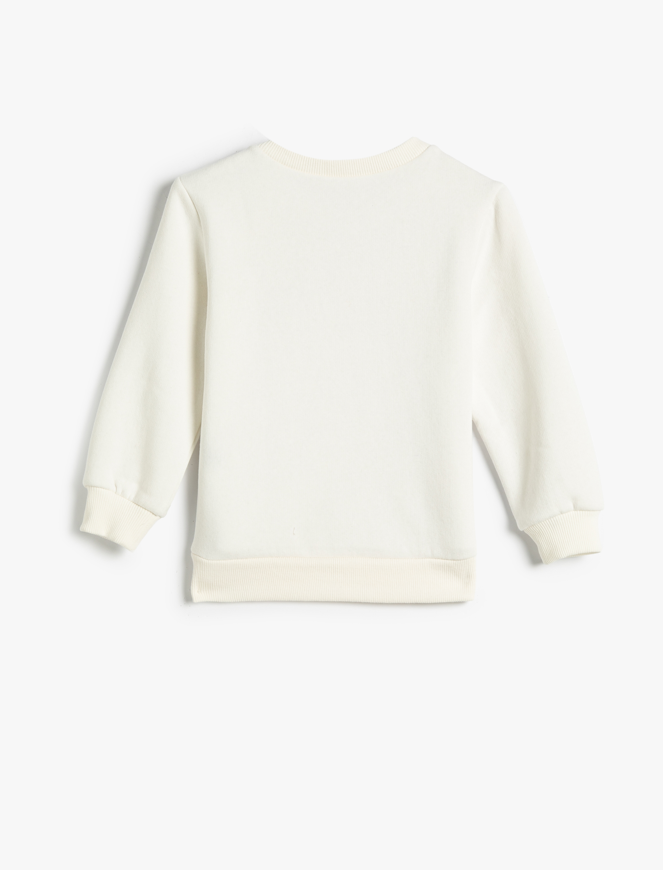  Kız Çocuk Sweatshirt Buz Pateni Pul Payet İşlemeli Simli Şardonlu Pamuklu