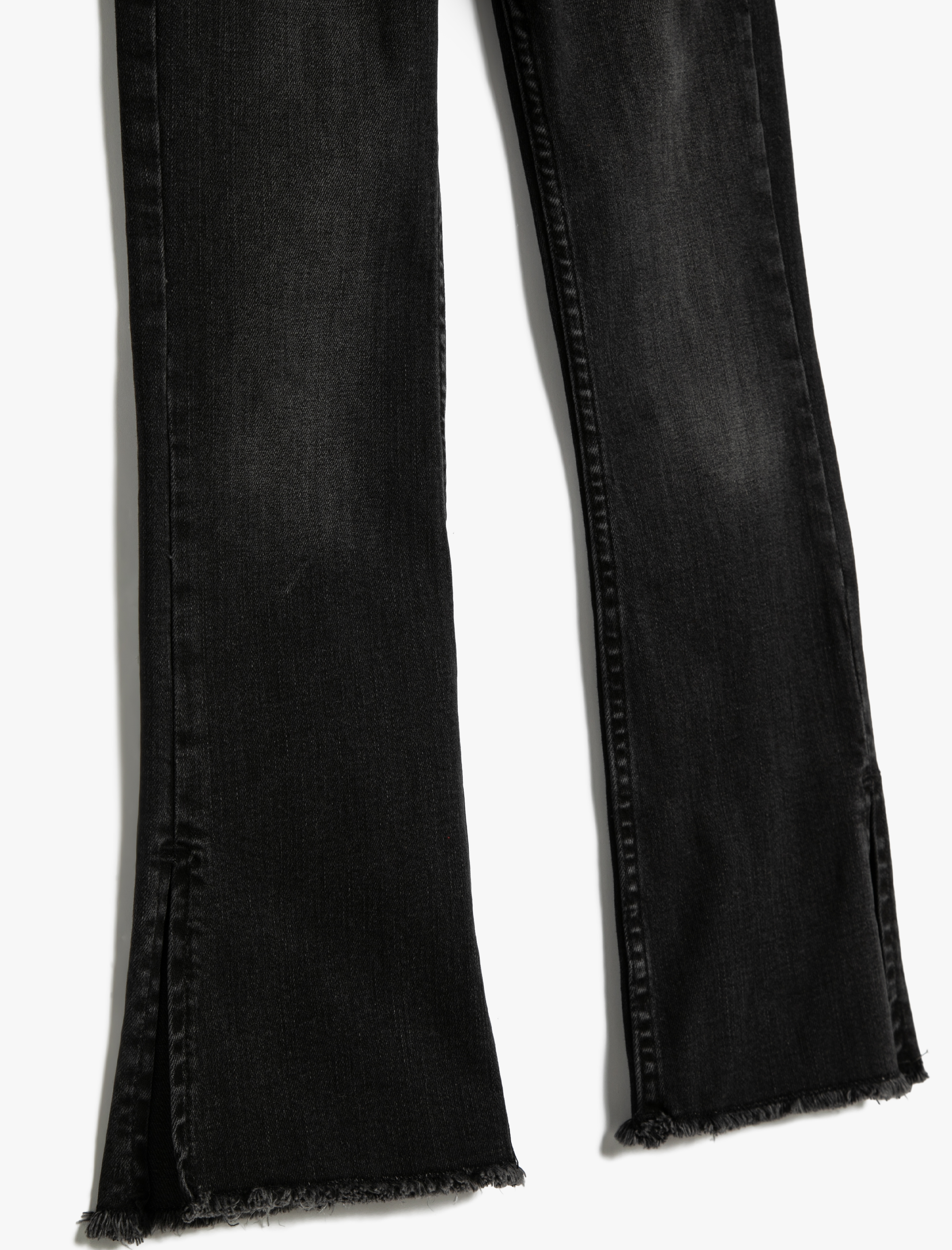  Kız Çocuk İspanyol Paça Kot Pantolon Cepli Pamuklu -Flare Jean