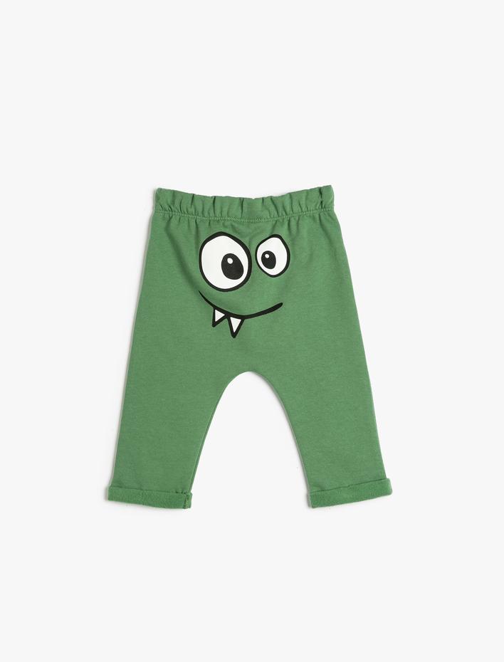 Erkek Bebek Basic Eşofman Altı Beli Lastikli Şardonlu Pamuklu