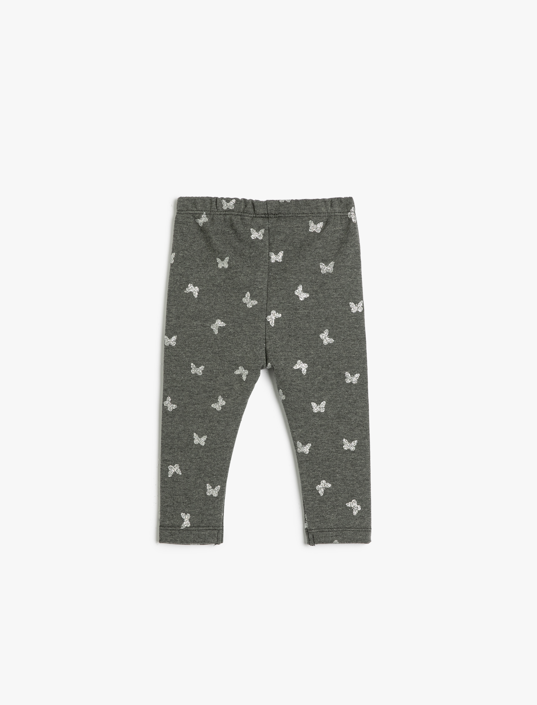  Kız Bebek Kelebek Baskılı Tayt Sim Detaylı Beli Lastikli Şardonlu