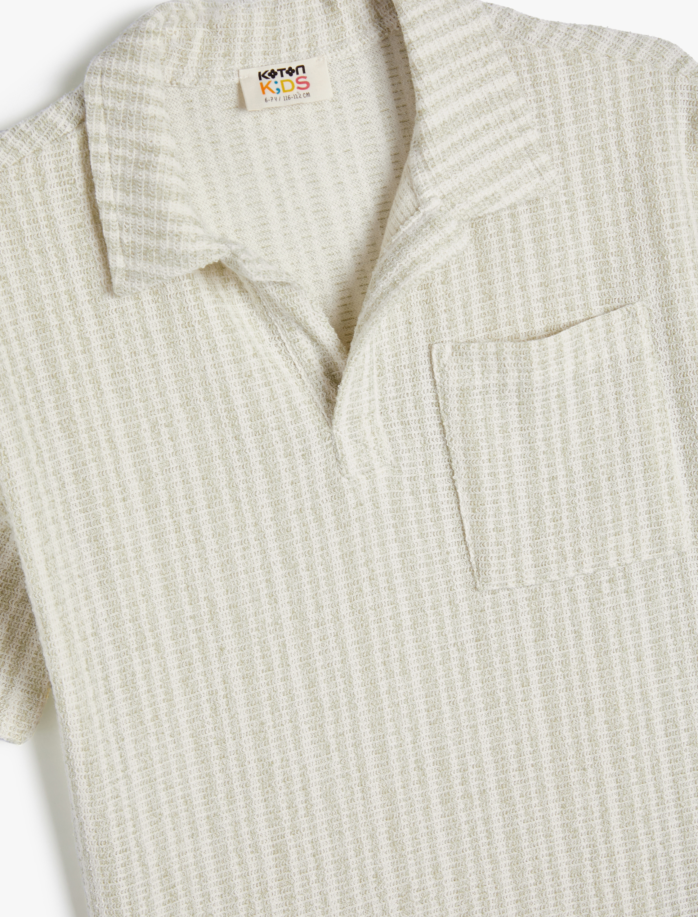 Erkek Çocuk Polo Yaka Tişört Kısa Kollu Cep Detaylı