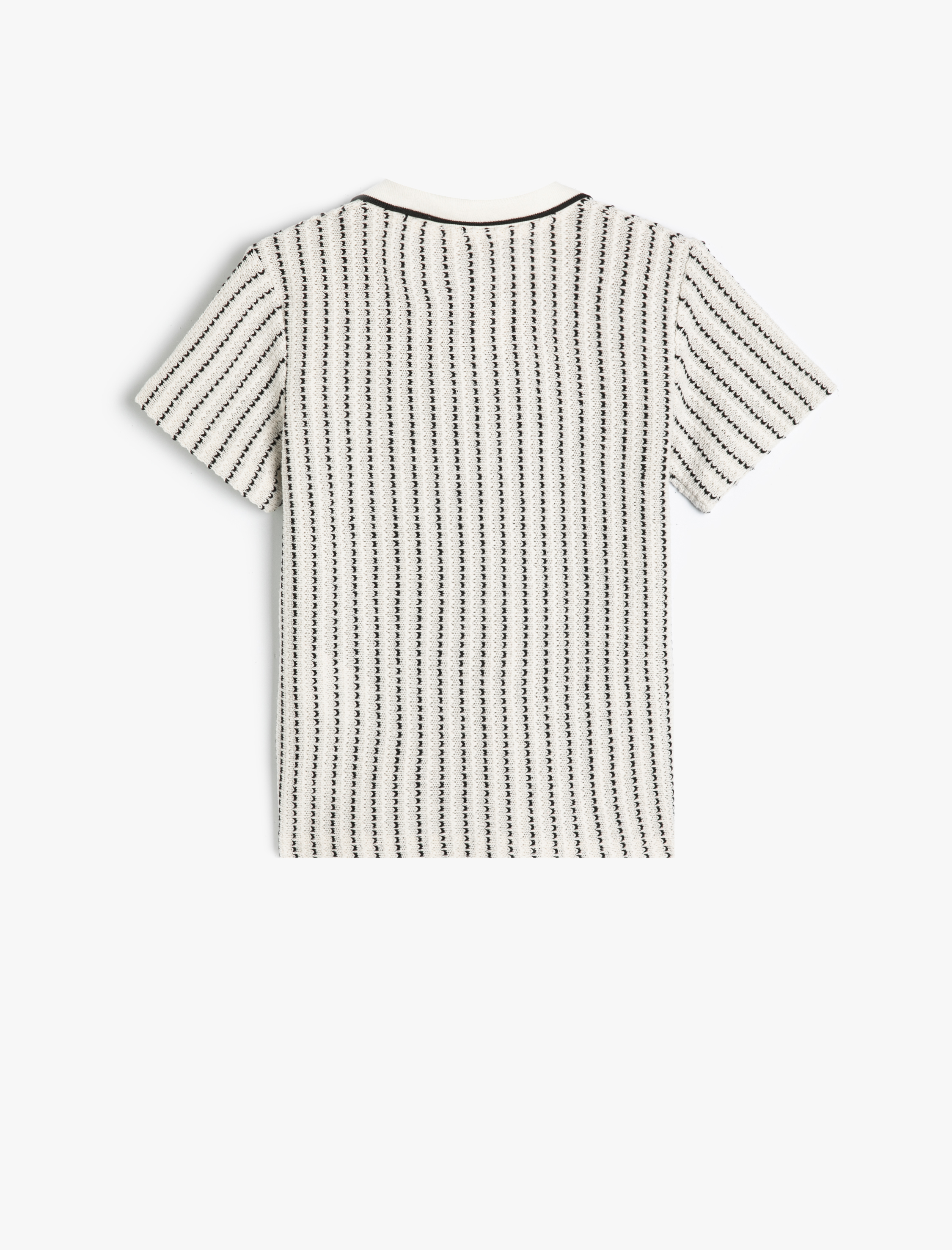  Erkek Çocuk Polo Yaka Tişört Ajurlu Kısa Kollu