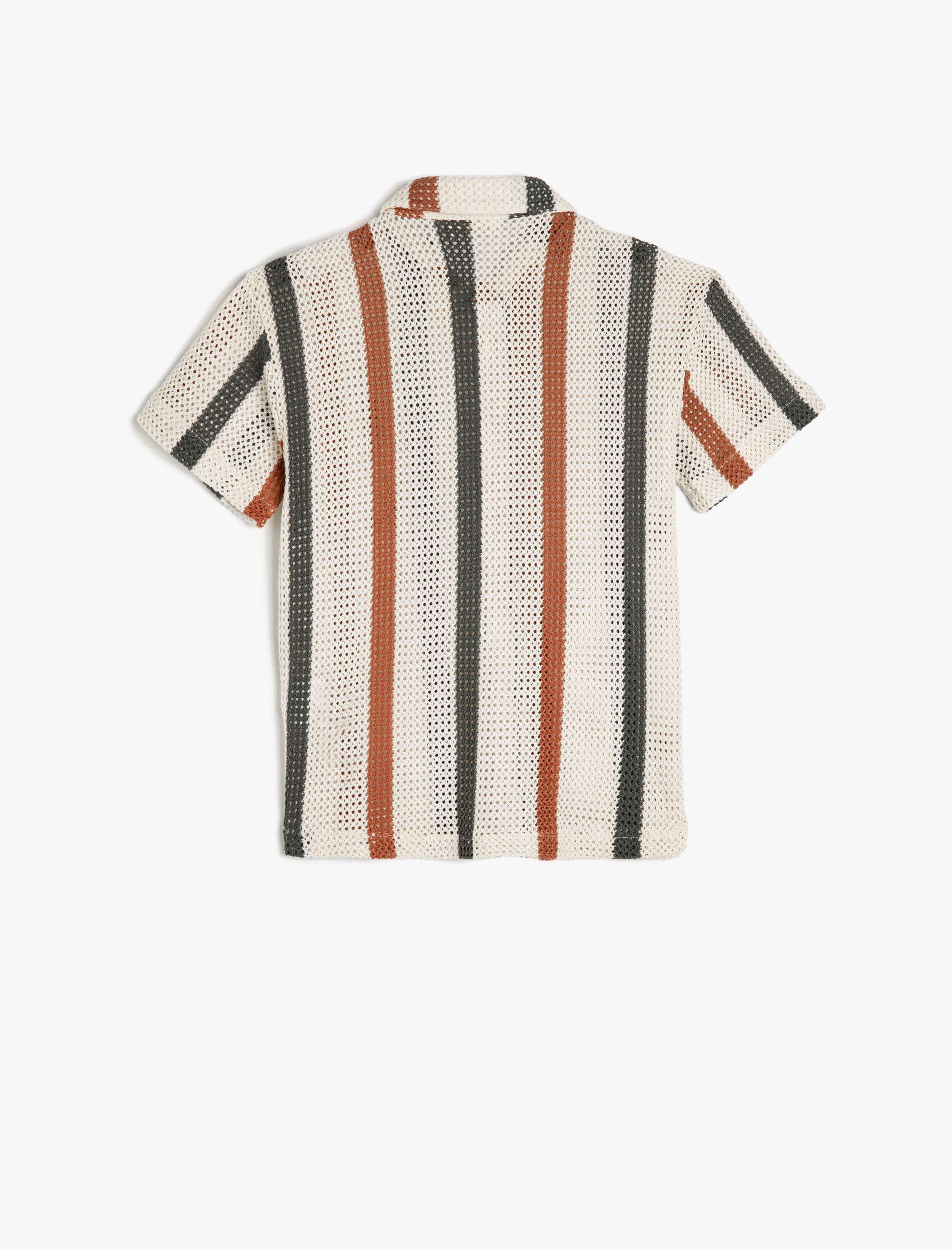  Erkek Çocuk Polo Yaka Tişört Ajurlu Kısa Kollu Pamuklu