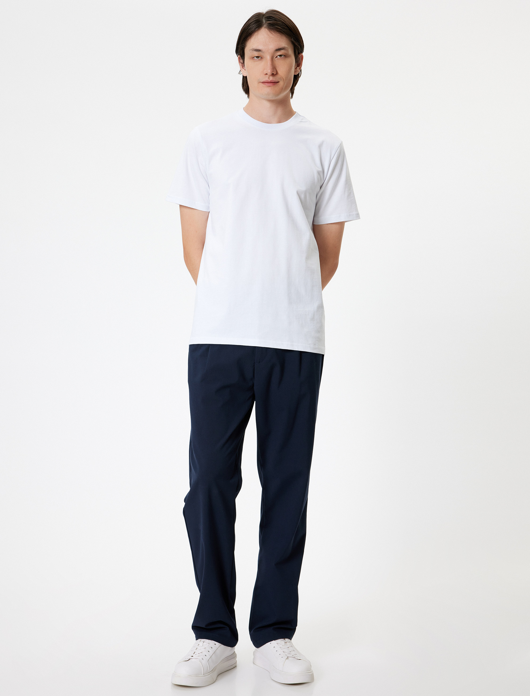   Basic Tişört Kısa Kollu Bisiklet Yaka Pamuklu