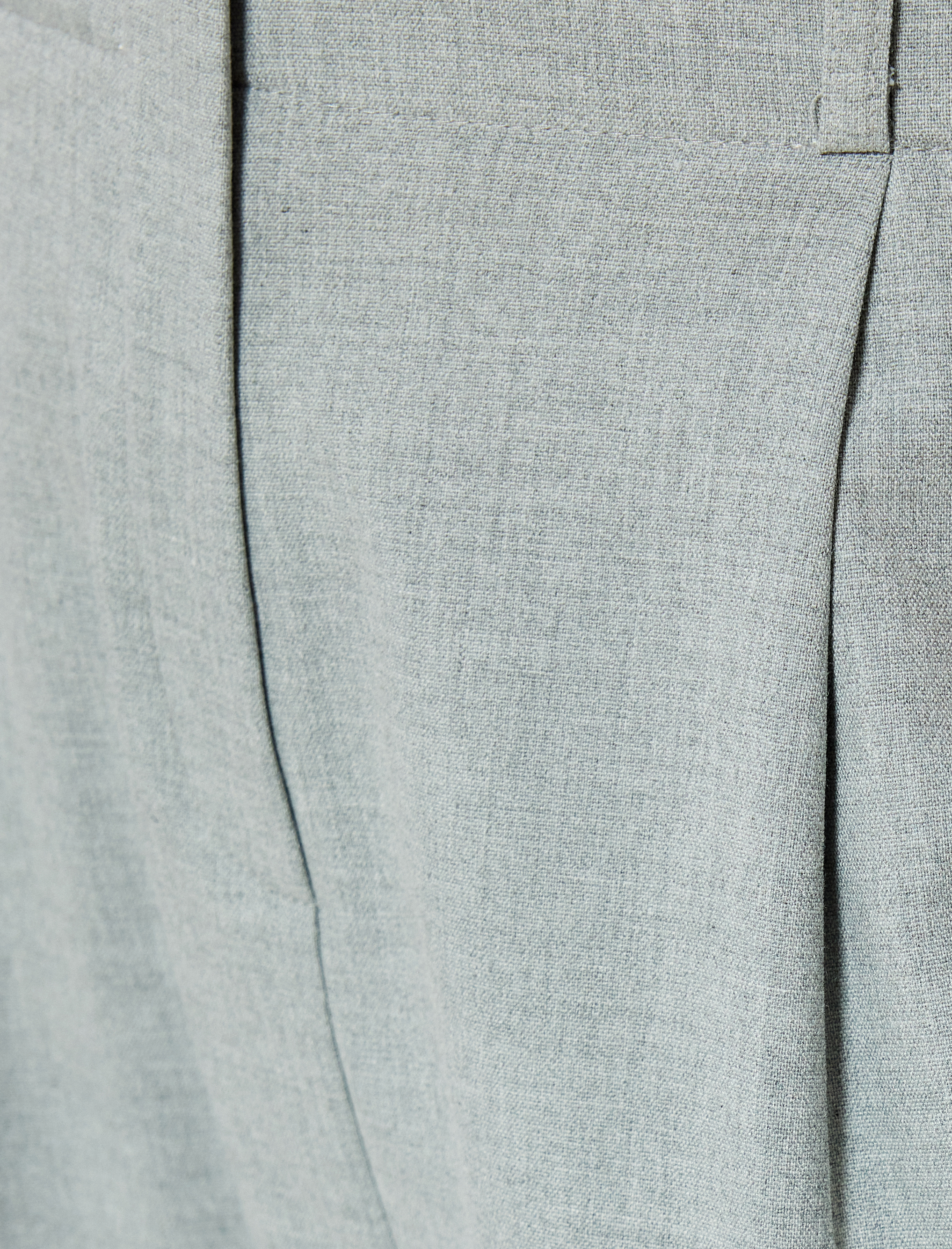   Pile Detaylı Crop Paça Cepli Kumaş Pantolon