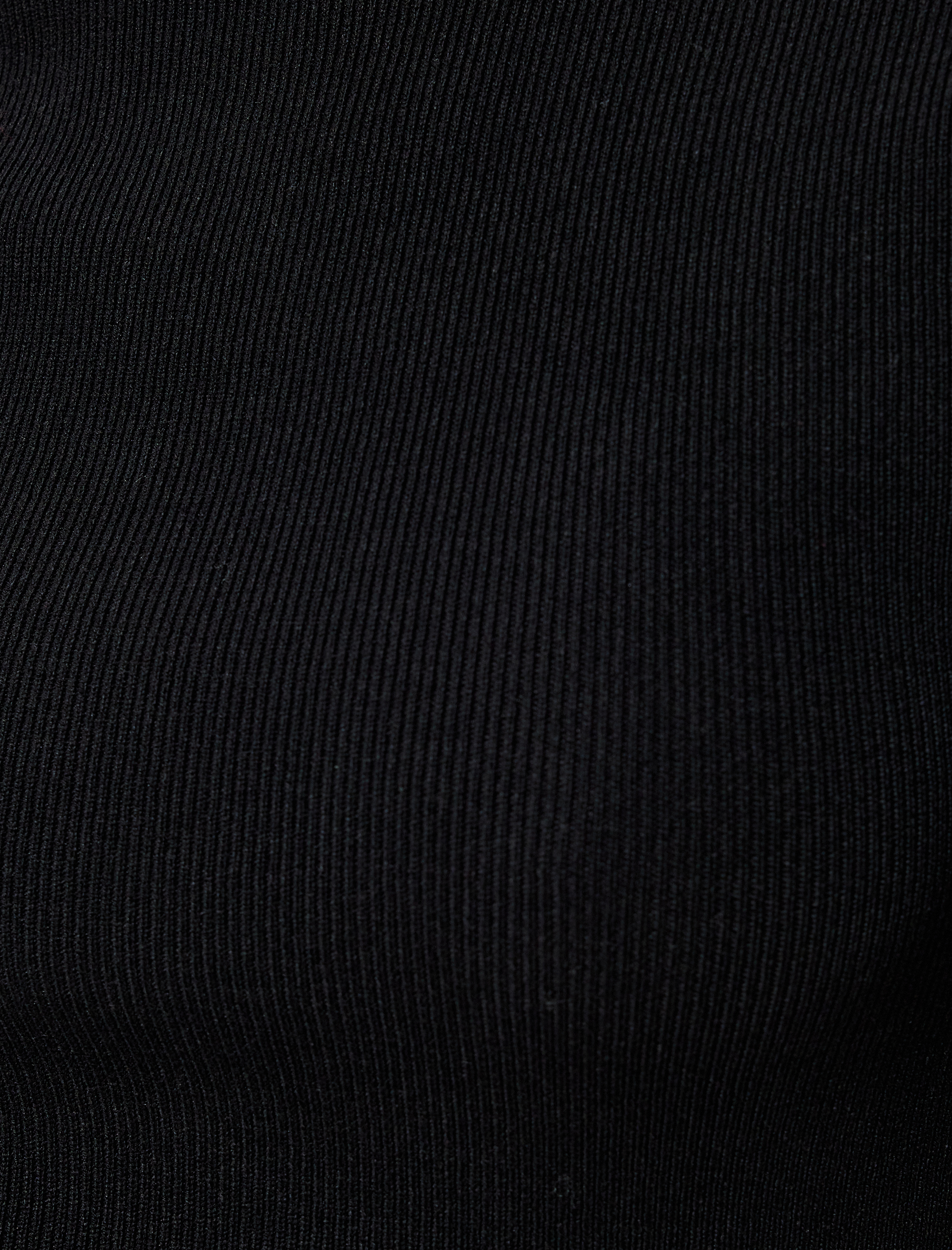   Kısa Kollu Triko Kazak Dik Yaka Fitilli