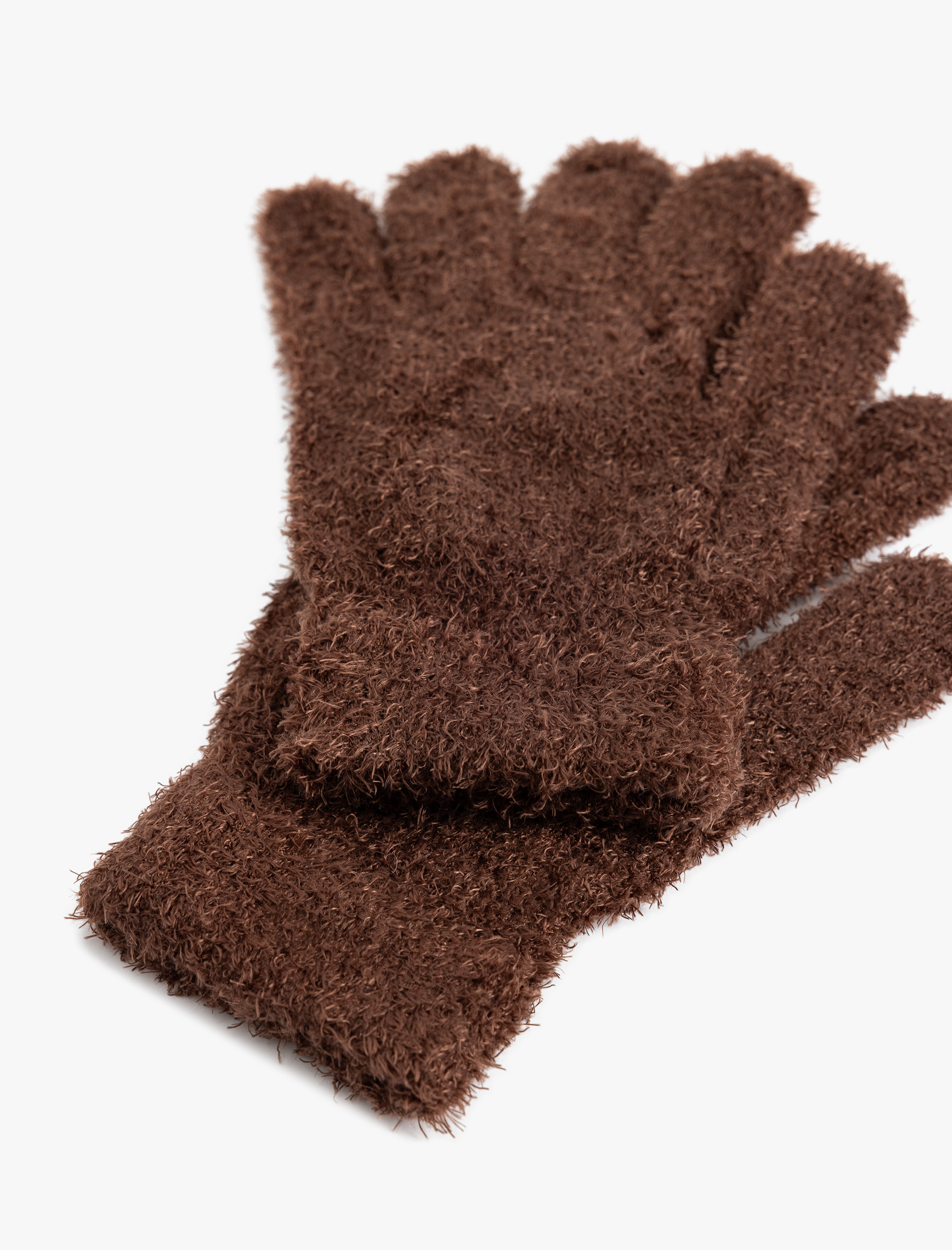 Kadın Peluş Eldiven Yumuşak Dokulu