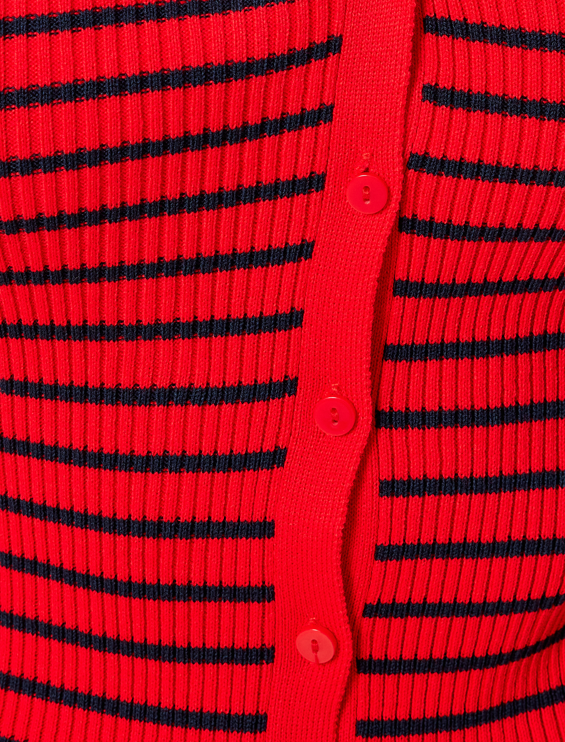   V Yaka Fitilli Uzun Kollu Düğmeli Triko Hırka