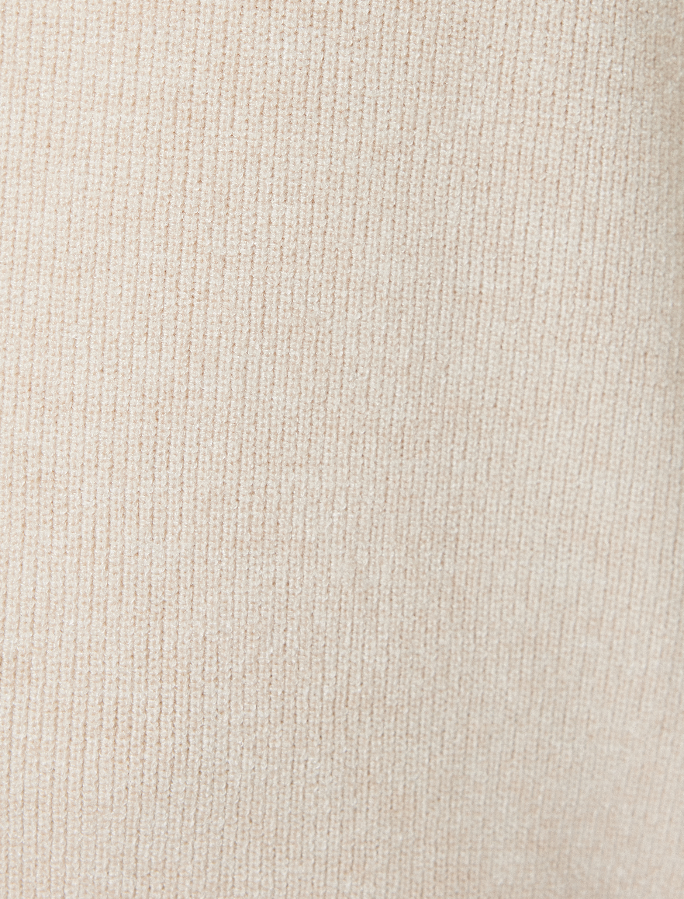   Yarım Fermuarlı Kazak Dik Yaka Uzun Kollu Metal Aksesuarlı