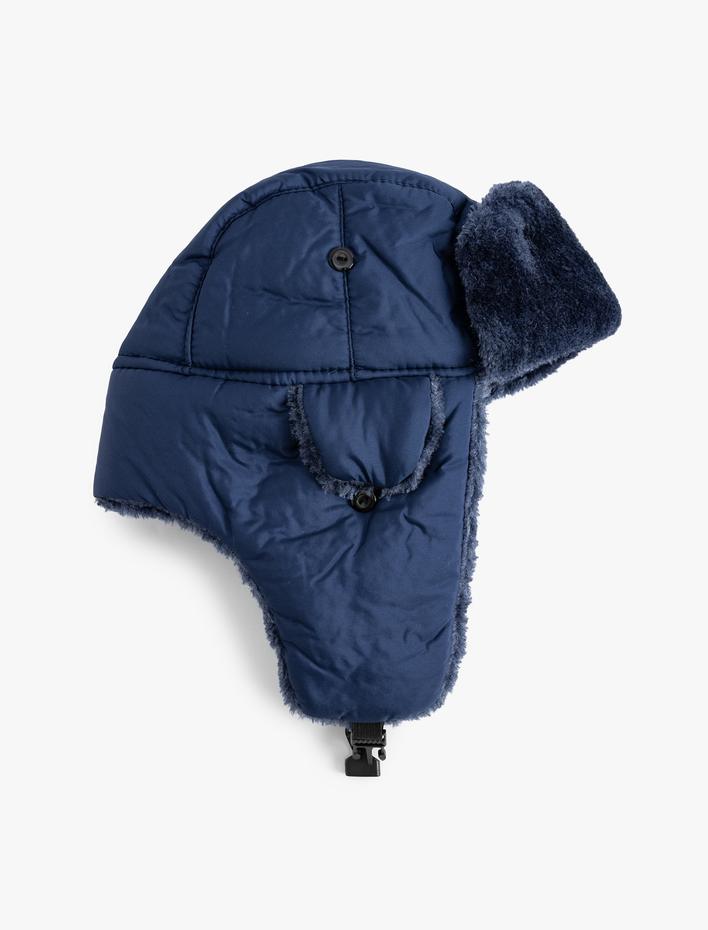 Erkek Pilot Şapka İçi Suni Kürklü