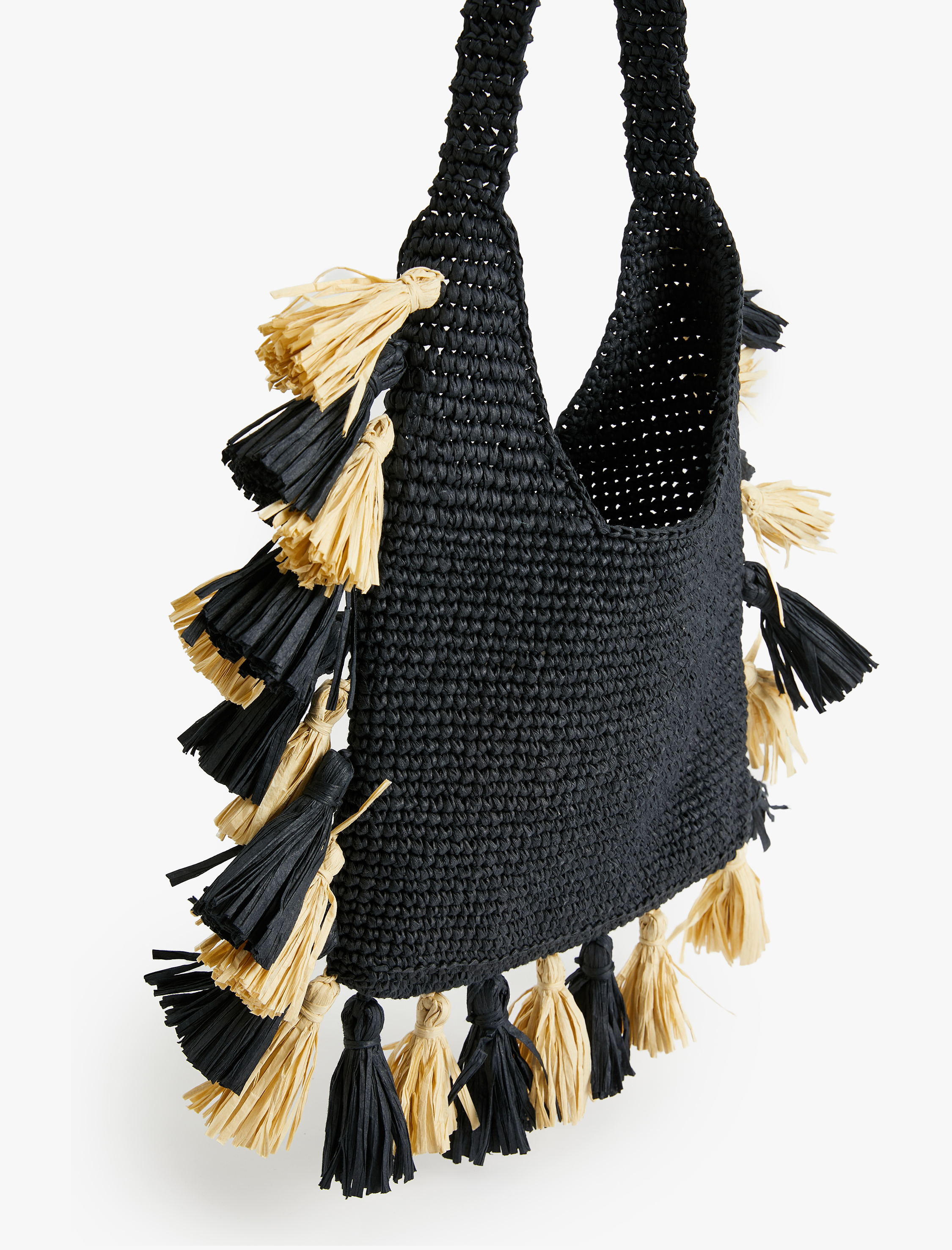  Kadın Koton X Melis Ağazat - Püsküllü Hasır Çanta