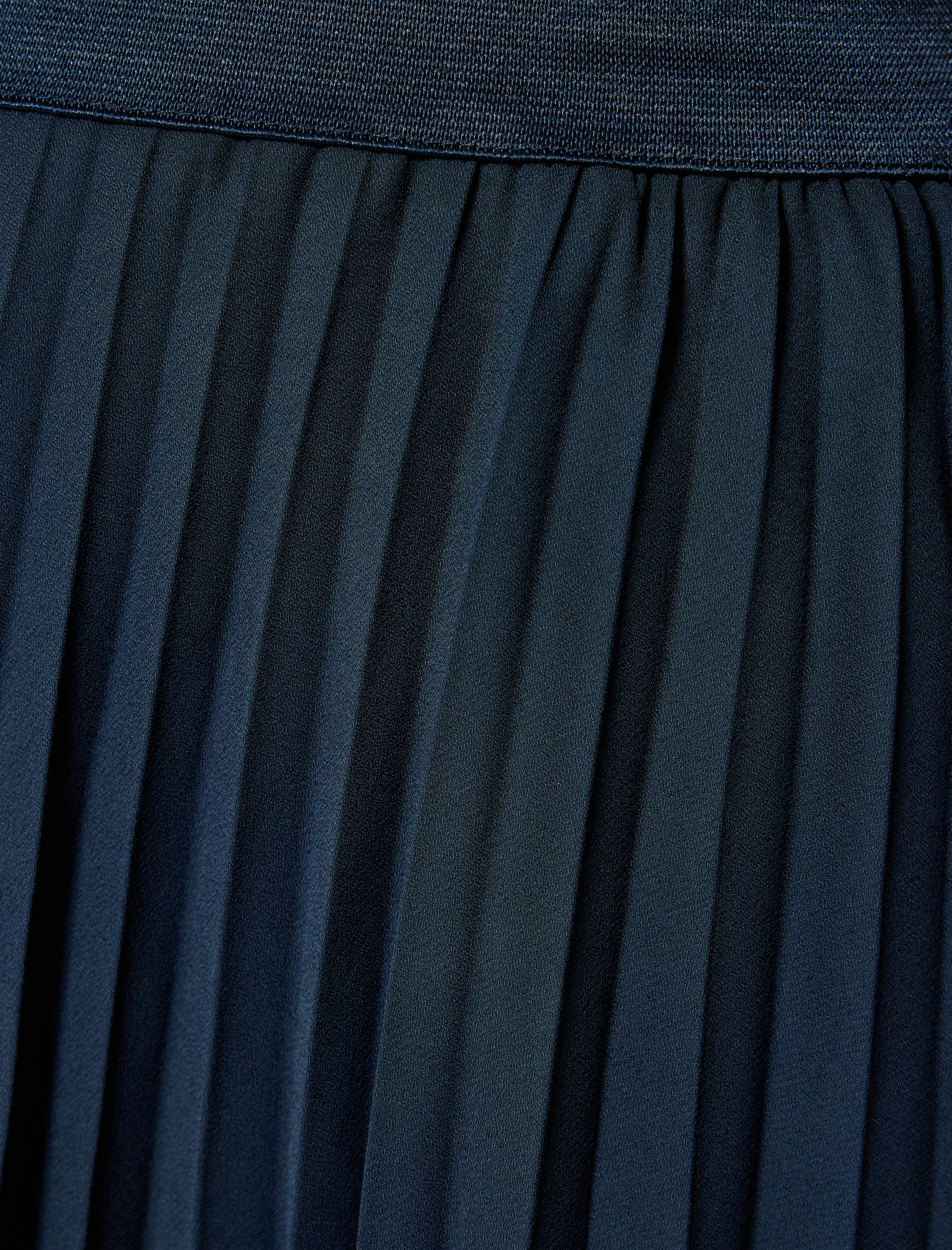   Midi Pileli Etek Normal Bel