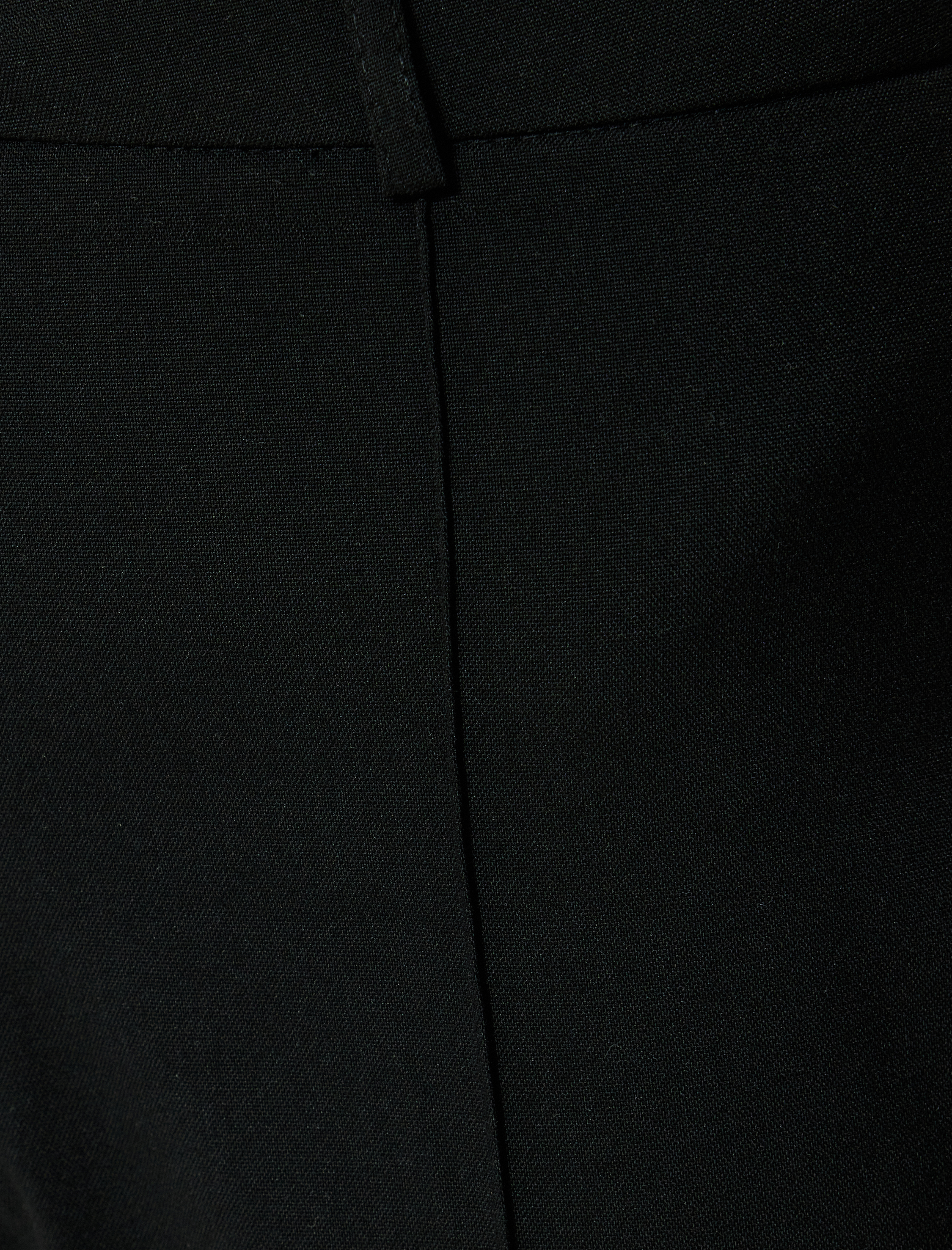   Standart Bel Nervür Detaylı Bol Düz Paça Pantolon