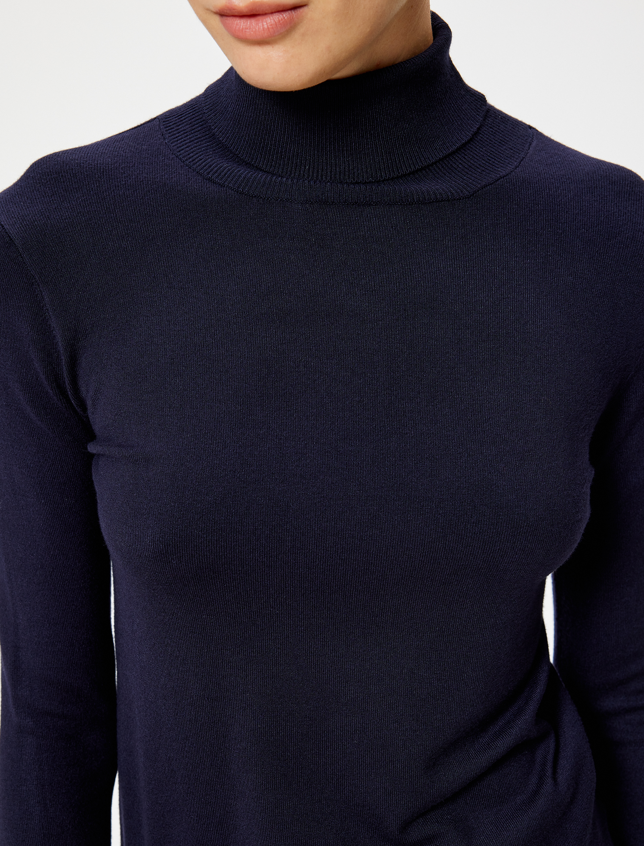 Balıkçı Yaka Triko Kazak Uzun Kollu