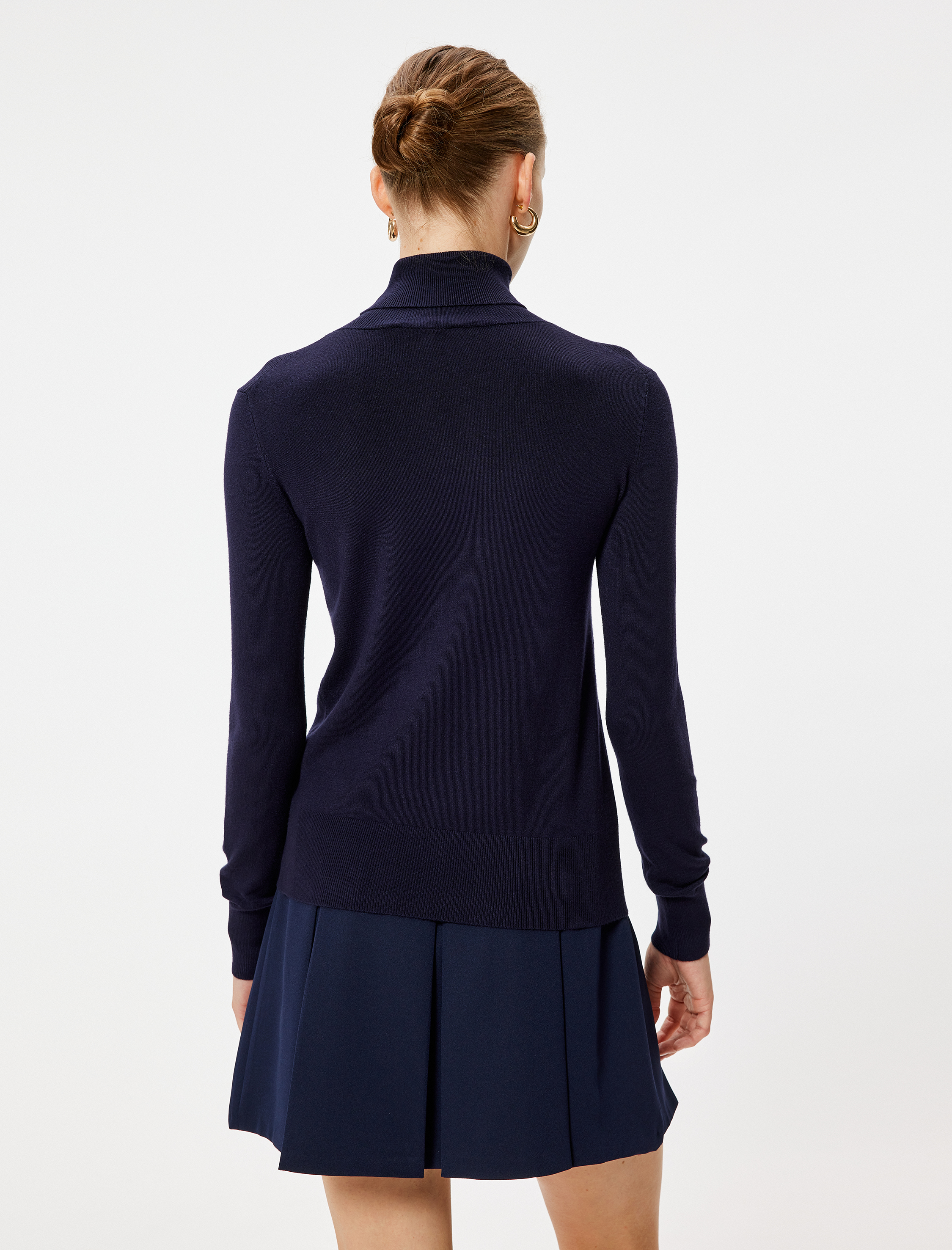 Balıkçı Yaka Triko Kazak Uzun Kollu