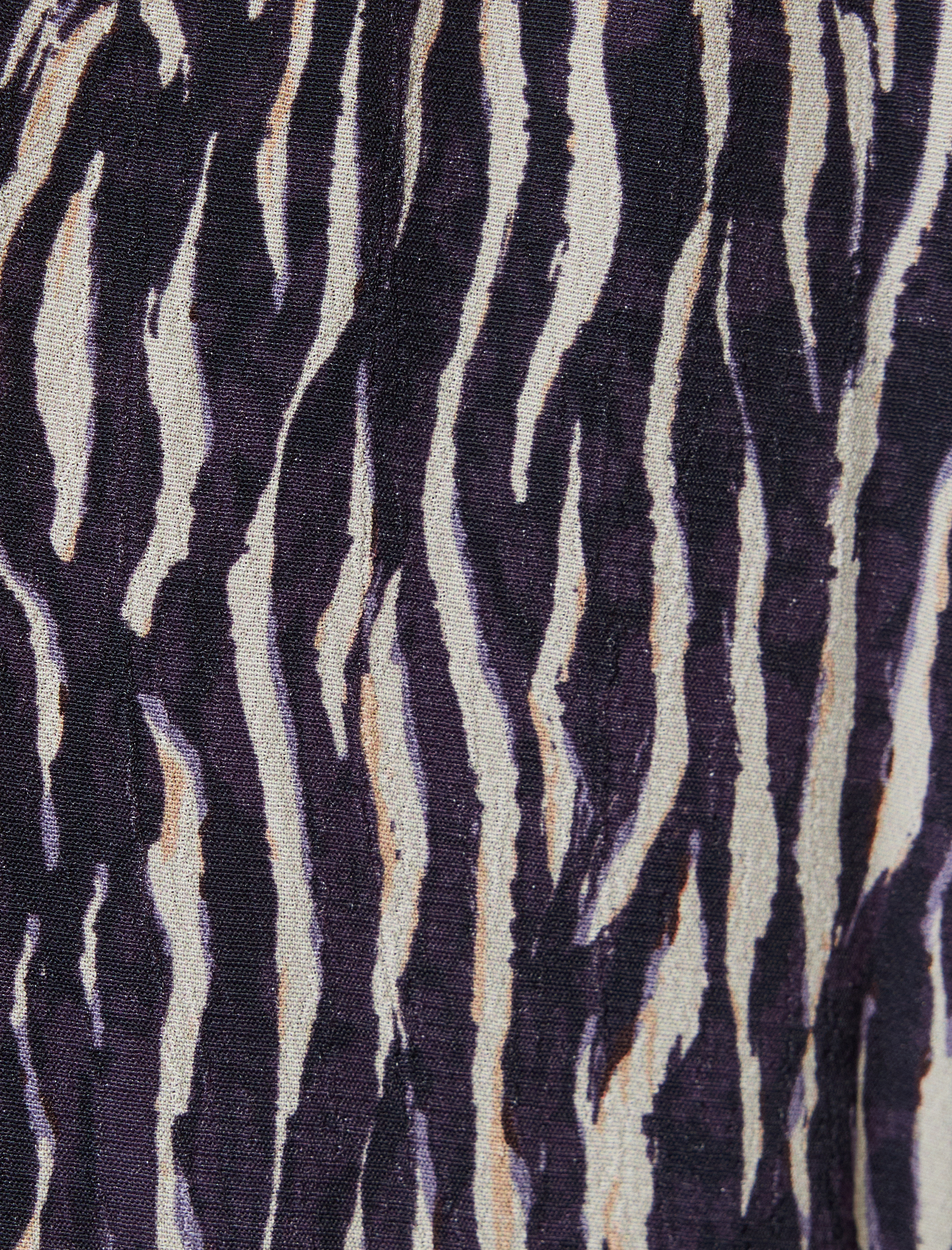   Desenli Viskon Beli Bağcıklı Düz Paça Pantolon