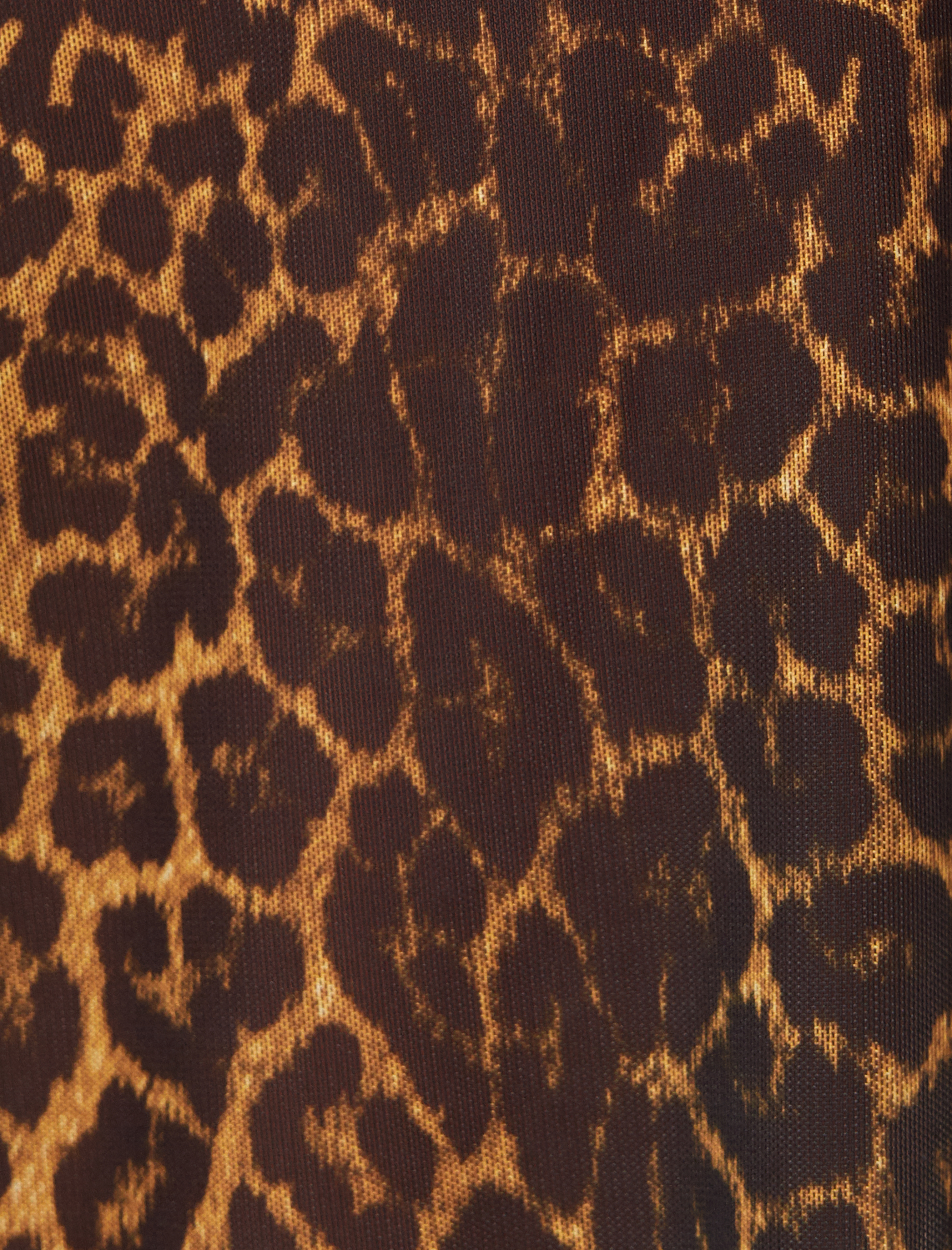   Leopar Desenli Tül Pantolon Pareo Yanları Yırtmaç Detaylı