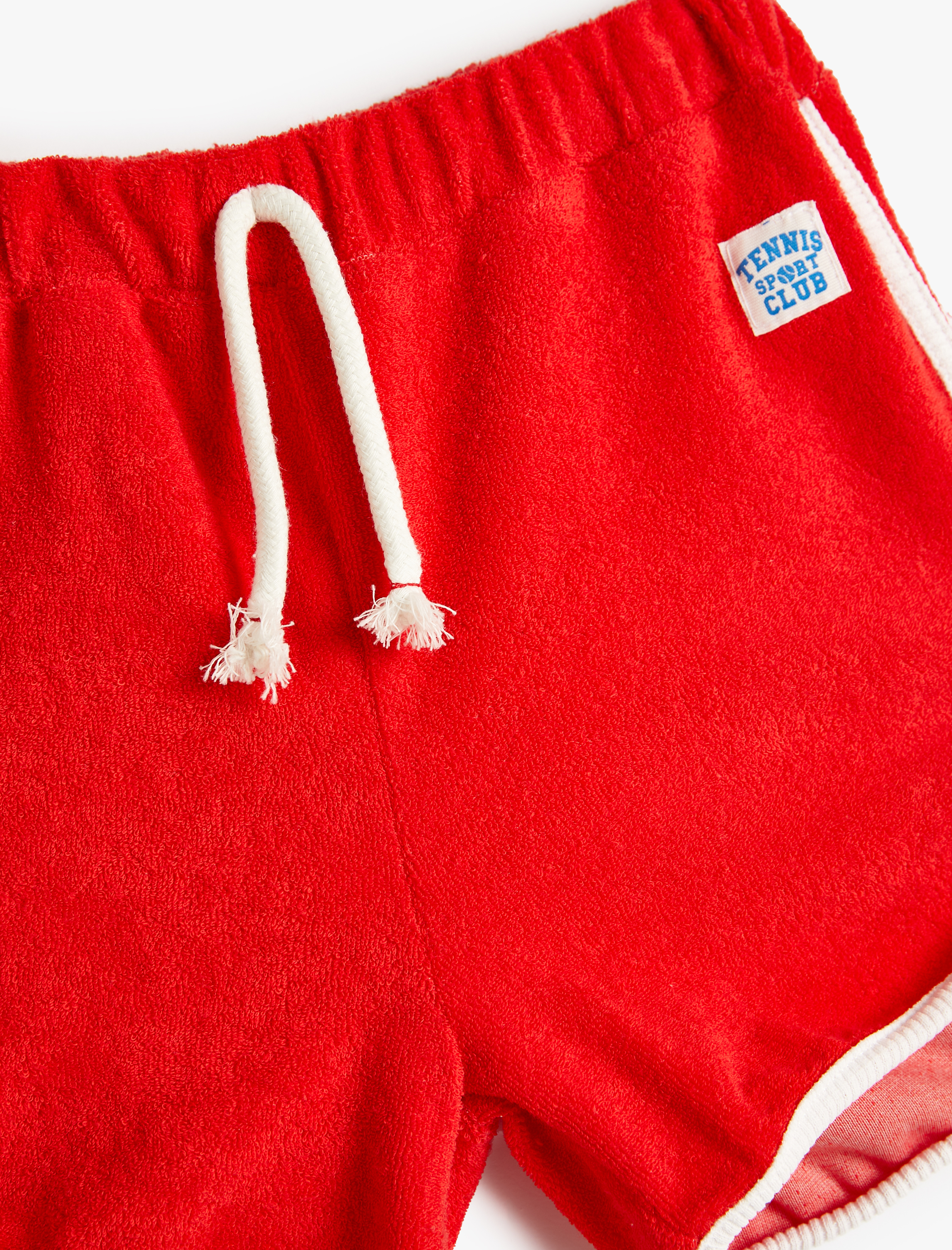  Kız Bebek Şort Havlu Kumaş Şerit Detaylı Beli Lastikli Pamuklu