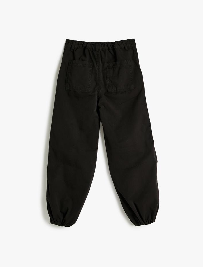 Kız Çocuk Cepli Standart Bel Paraşüt Jogger Pantolon