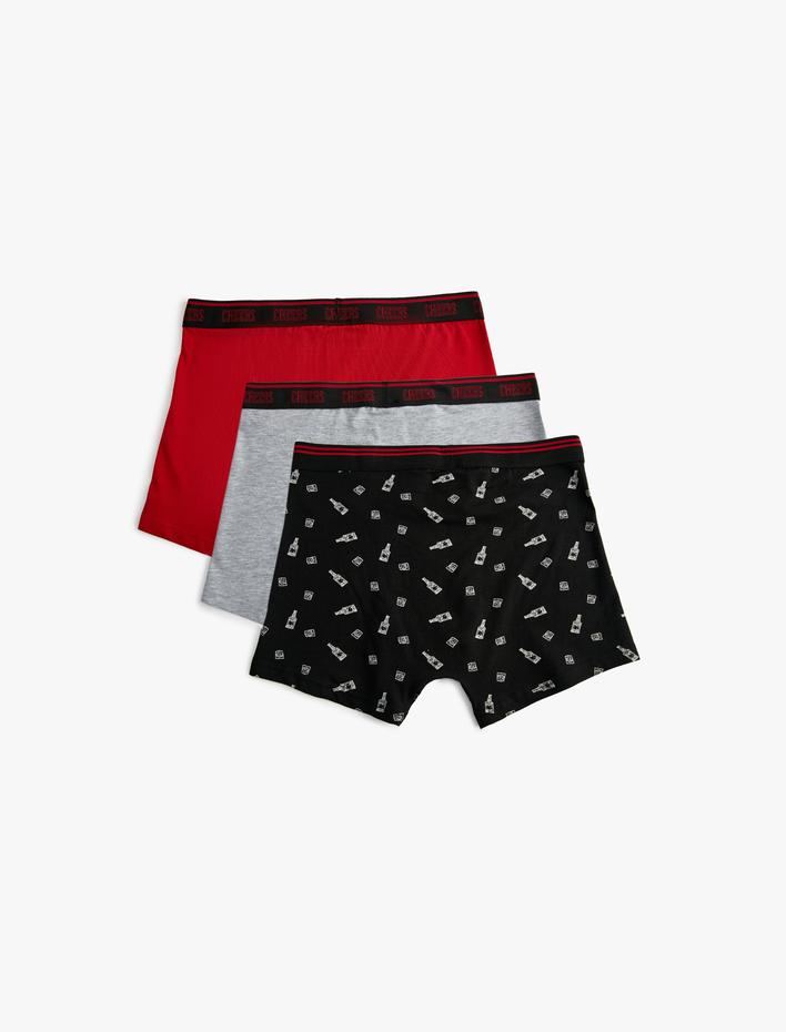  Baskılı Pamuklu 3'lü Boxer Seti