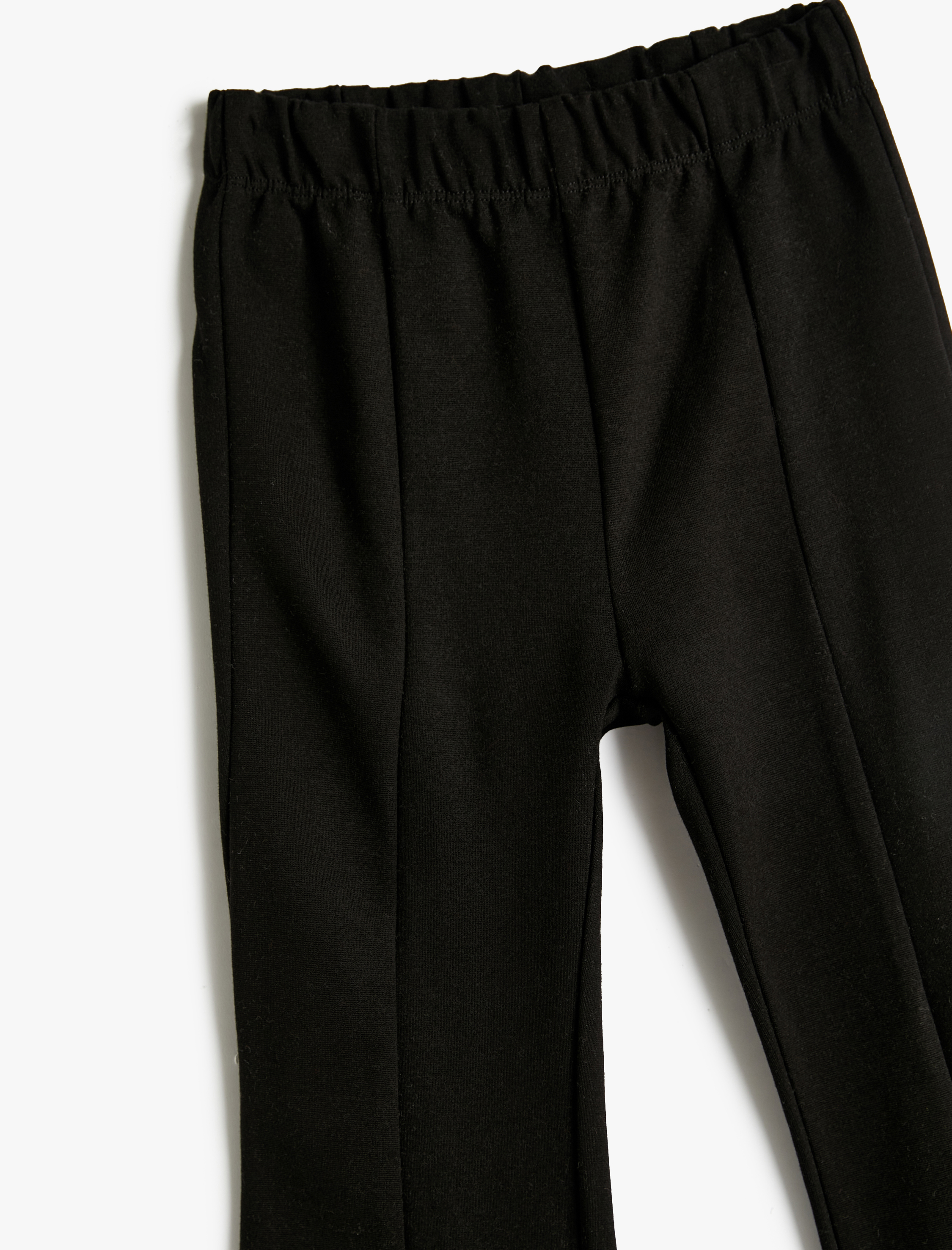  Kız Çocuk İspanyol Paça Pantolon Fitilli Yırtmaç Detaylı Beli Lastikli