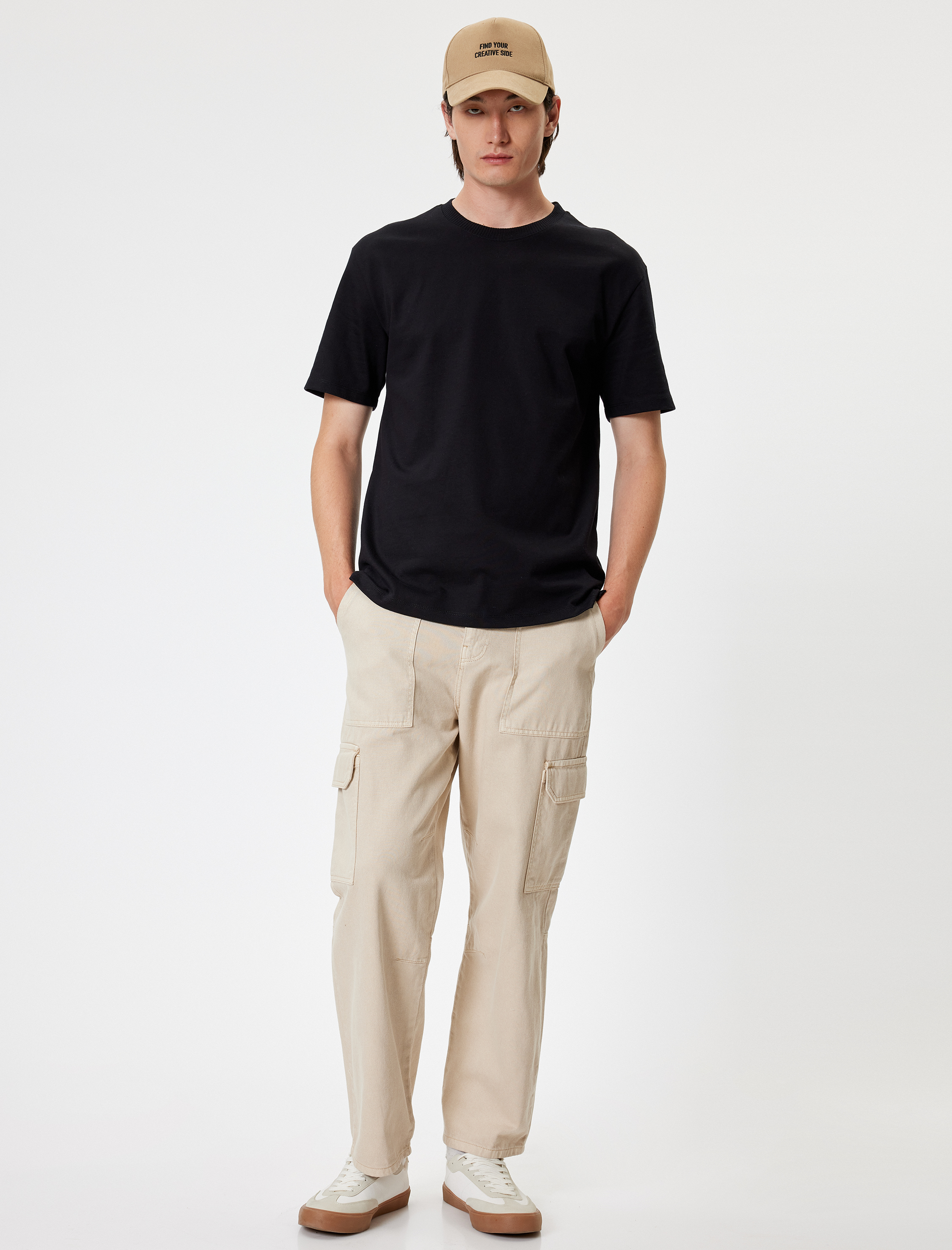   Bisiklet Yaka Kısa Kollu Pamuklu Basic Tişört